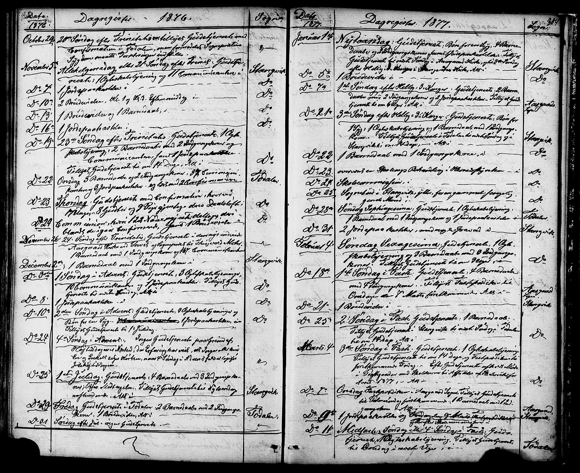 Ministerialprotokoller, klokkerbøker og fødselsregistre - Møre og Romsdal, SAT/A-1454/592/L1027: Parish register (official) no. 592A05, 1865-1878, p. 304