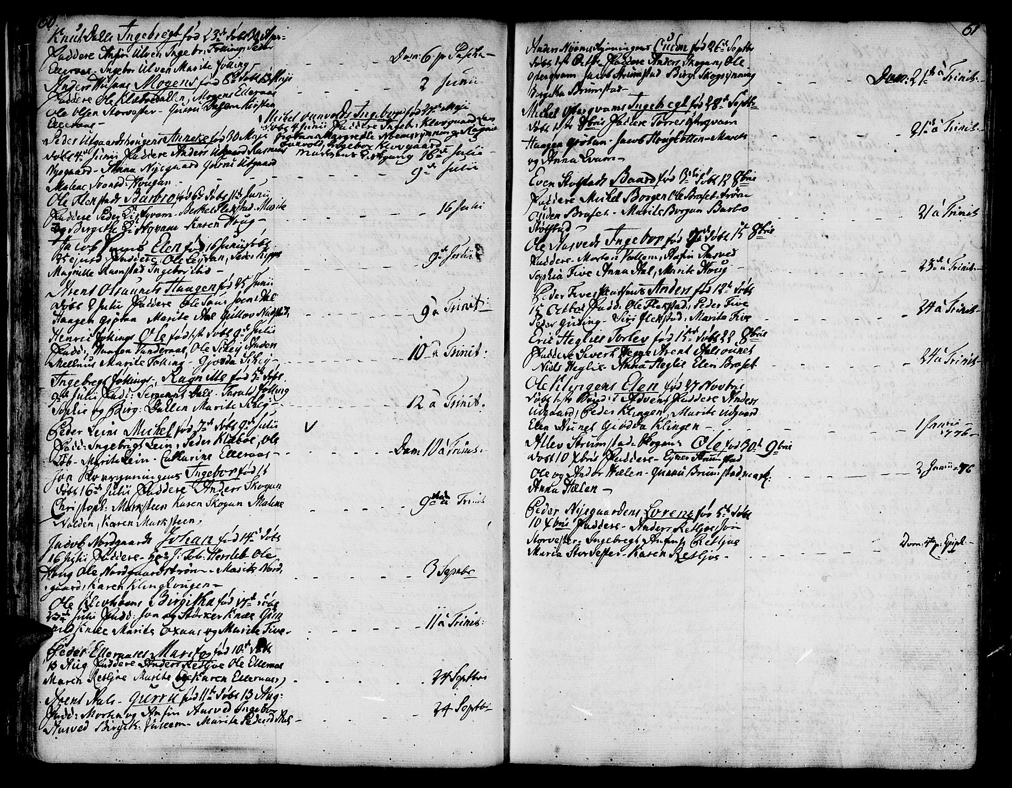 Ministerialprotokoller, klokkerbøker og fødselsregistre - Nord-Trøndelag, SAT/A-1458/746/L0440: Parish register (official) no. 746A02, 1760-1815, p. 60-61
