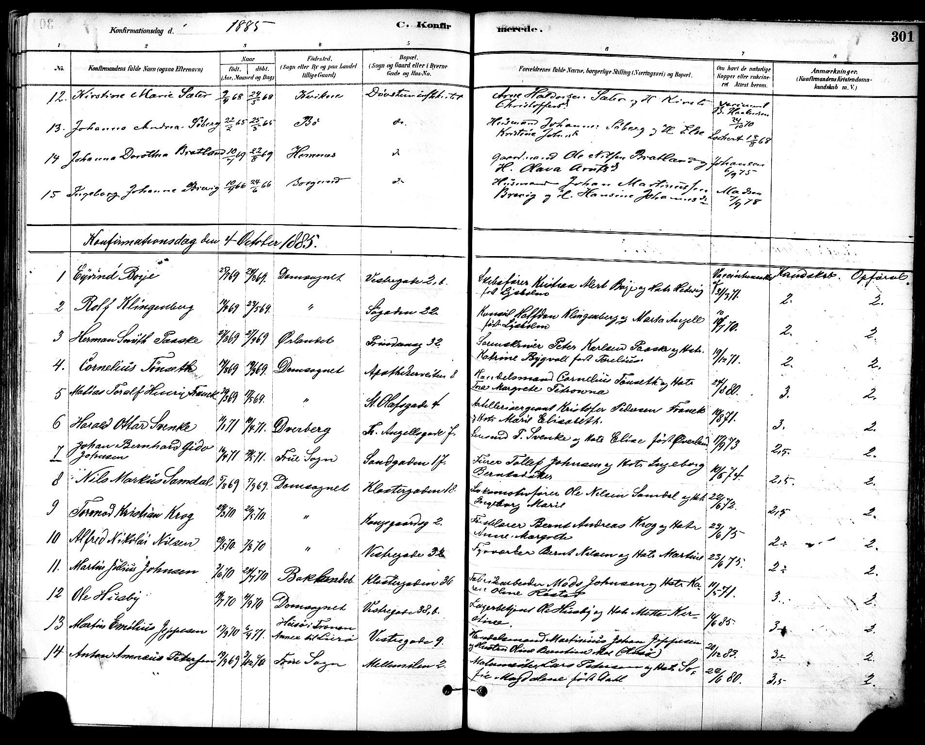 Ministerialprotokoller, klokkerbøker og fødselsregistre - Sør-Trøndelag, AV/SAT-A-1456/601/L0057: Parish register (official) no. 601A25, 1877-1891, p. 301