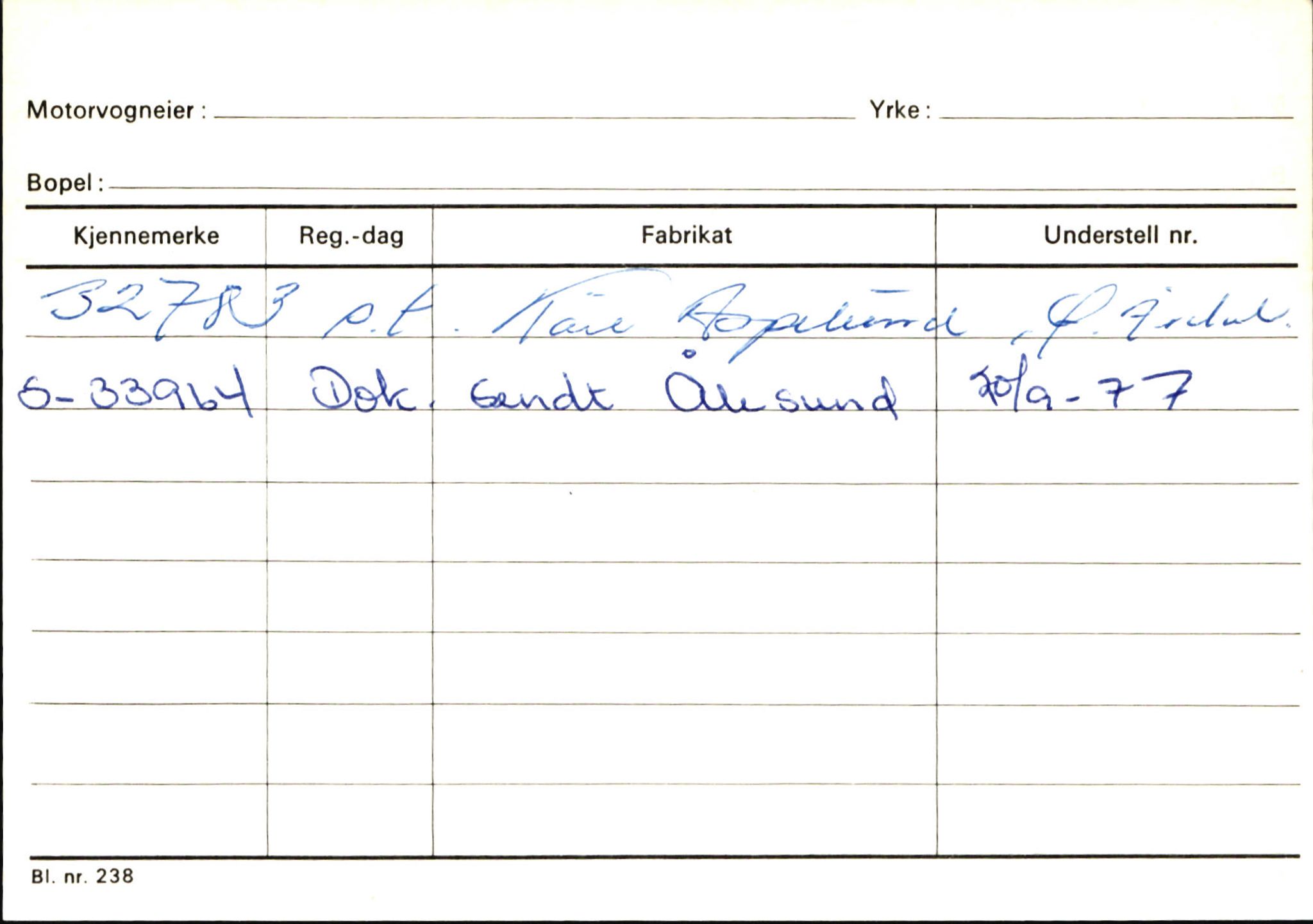 Statens vegvesen, Sogn og Fjordane vegkontor, AV/SAB-A-5301/4/F/L0145: Registerkort Vågsøy S-Å. Årdal I-P, 1945-1975, p. 1500