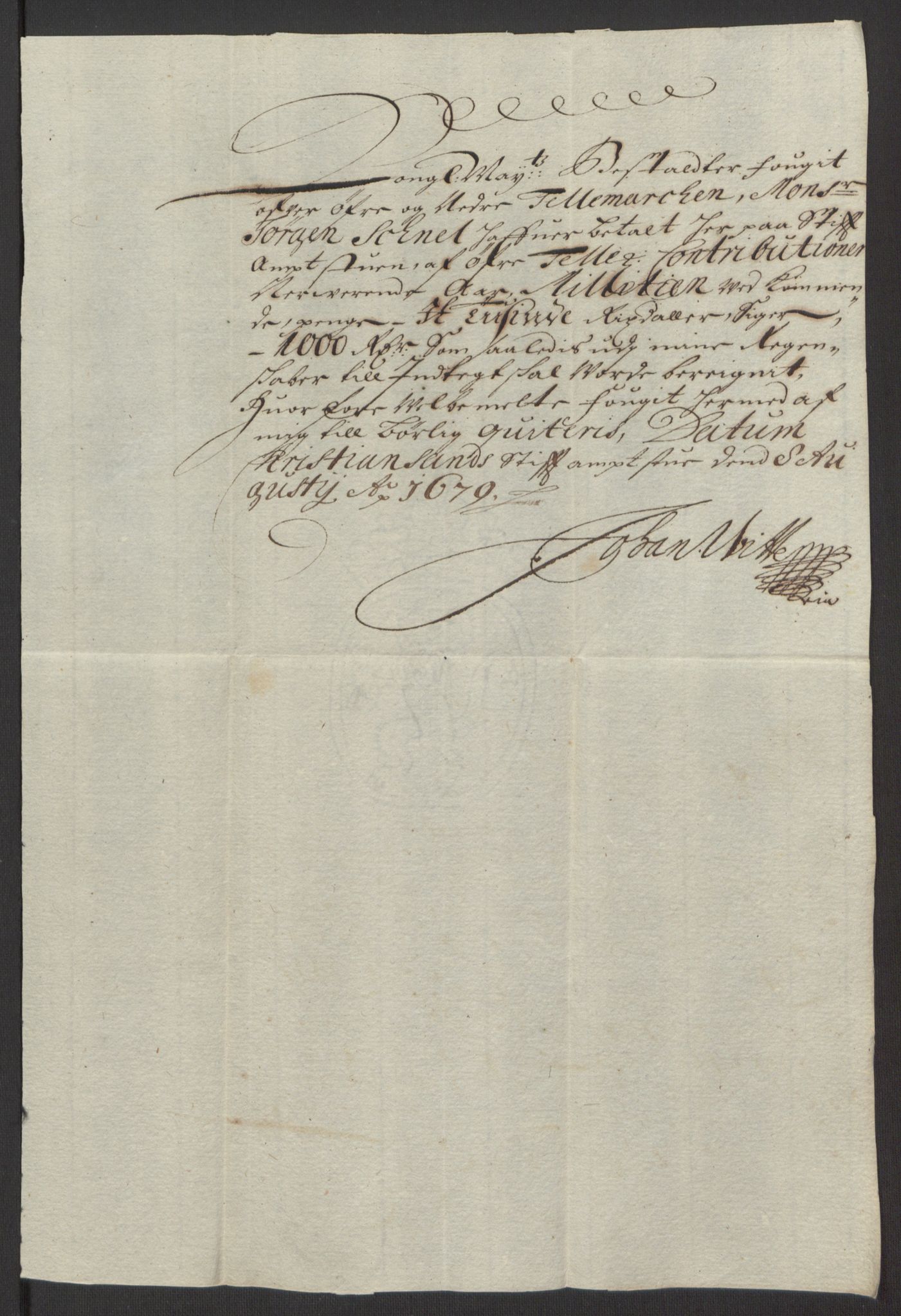 Rentekammeret inntil 1814, Reviderte regnskaper, Fogderegnskap, AV/RA-EA-4092/R35/L2074: Fogderegnskap Øvre og Nedre Telemark, 1679, p. 169