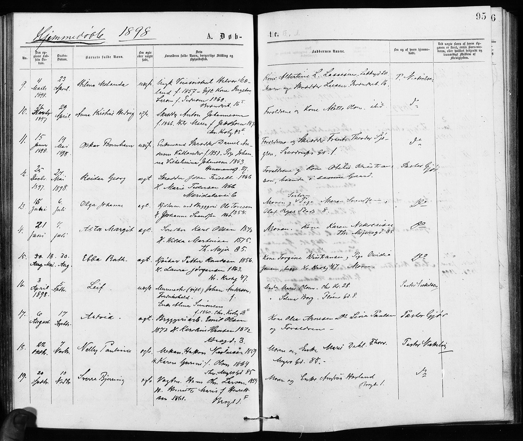 Jakob prestekontor Kirkebøker, SAO/A-10850/F/Fa/L0001: Parish register (official) no. 1, 1875-1924, p. 95