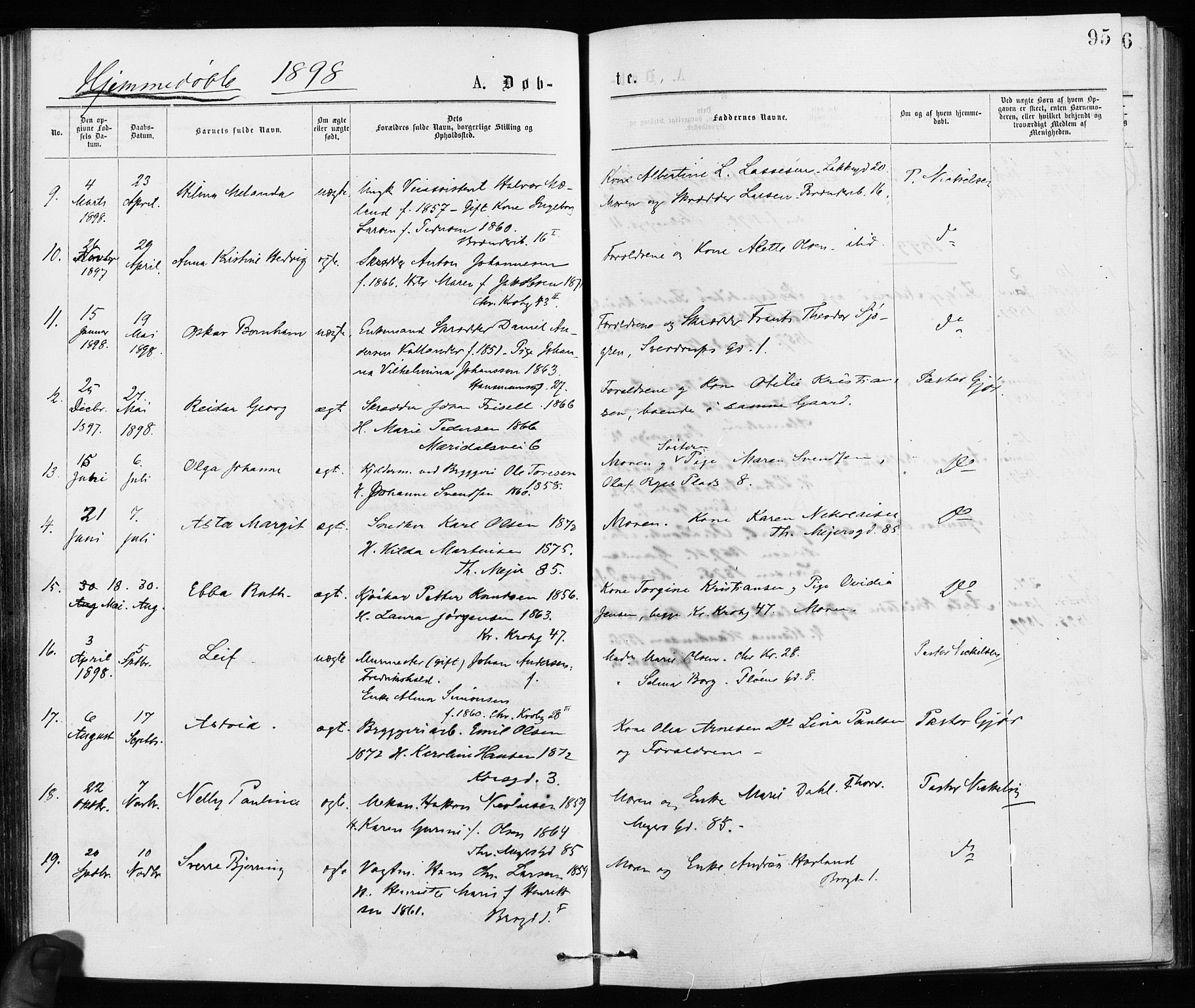 Jakob prestekontor Kirkebøker, AV/SAO-A-10850/F/Fa/L0001: Parish register (official) no. 1, 1875-1924, p. 95