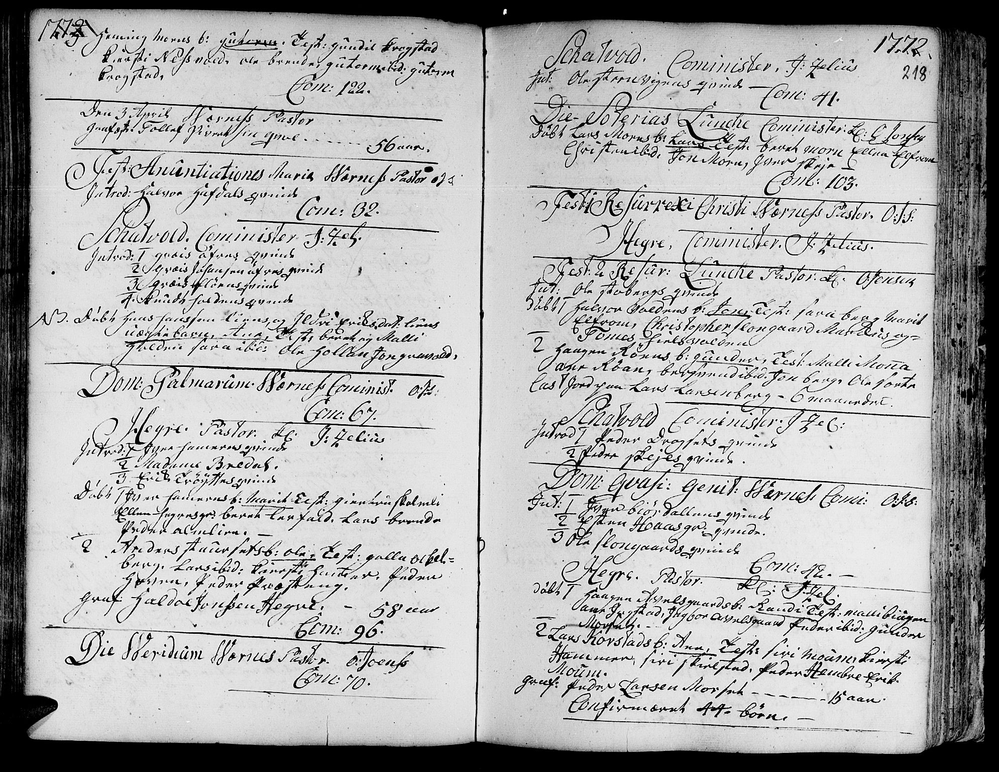 Ministerialprotokoller, klokkerbøker og fødselsregistre - Nord-Trøndelag, SAT/A-1458/709/L0057: Parish register (official) no. 709A05, 1755-1780, p. 218