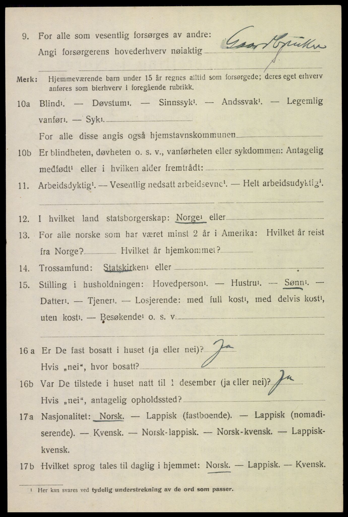 SAT, 1920 census for Borge, 1920, p. 6742