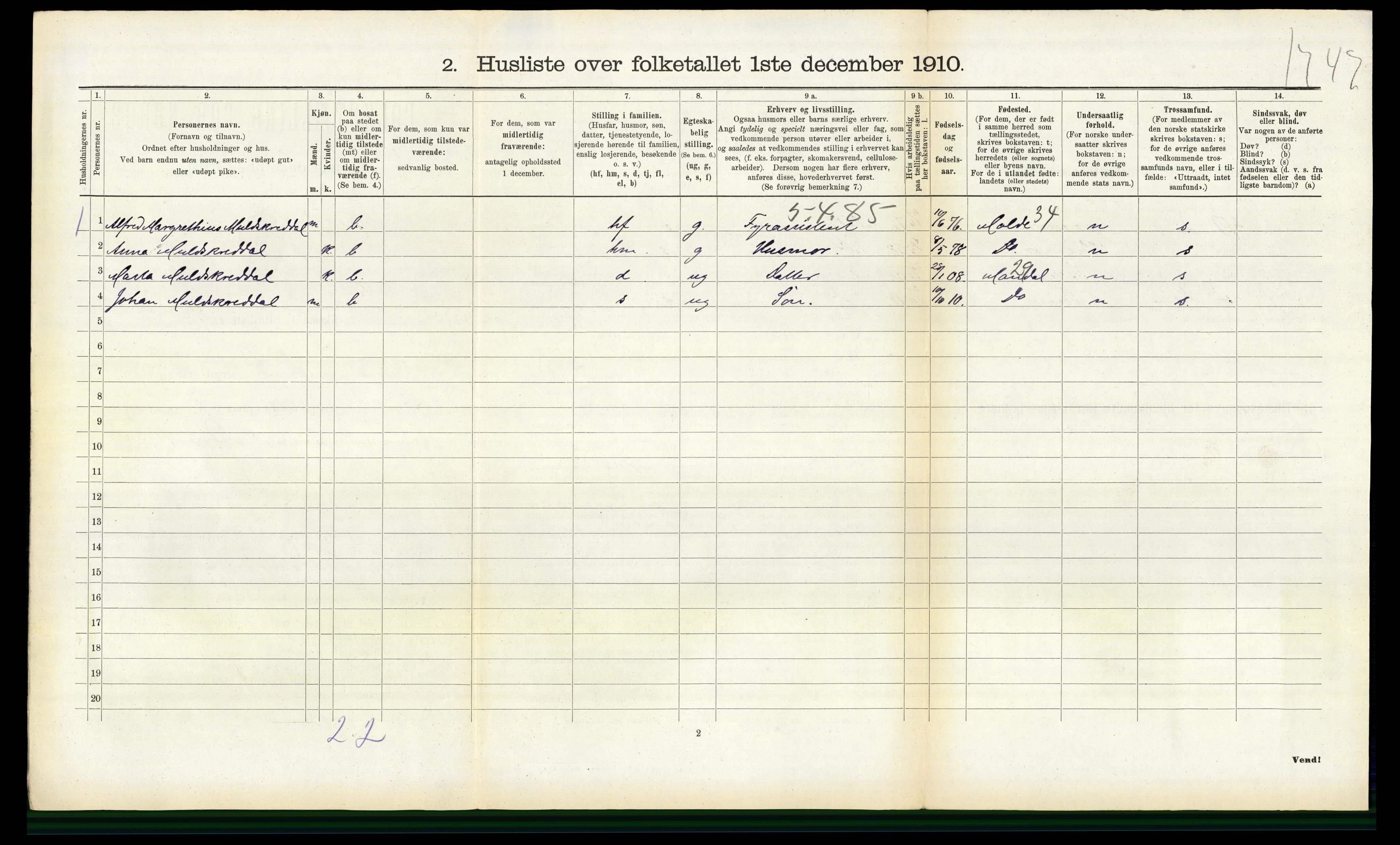 RA, 1910 census for Halse og Harkmark, 1910, p. 1249