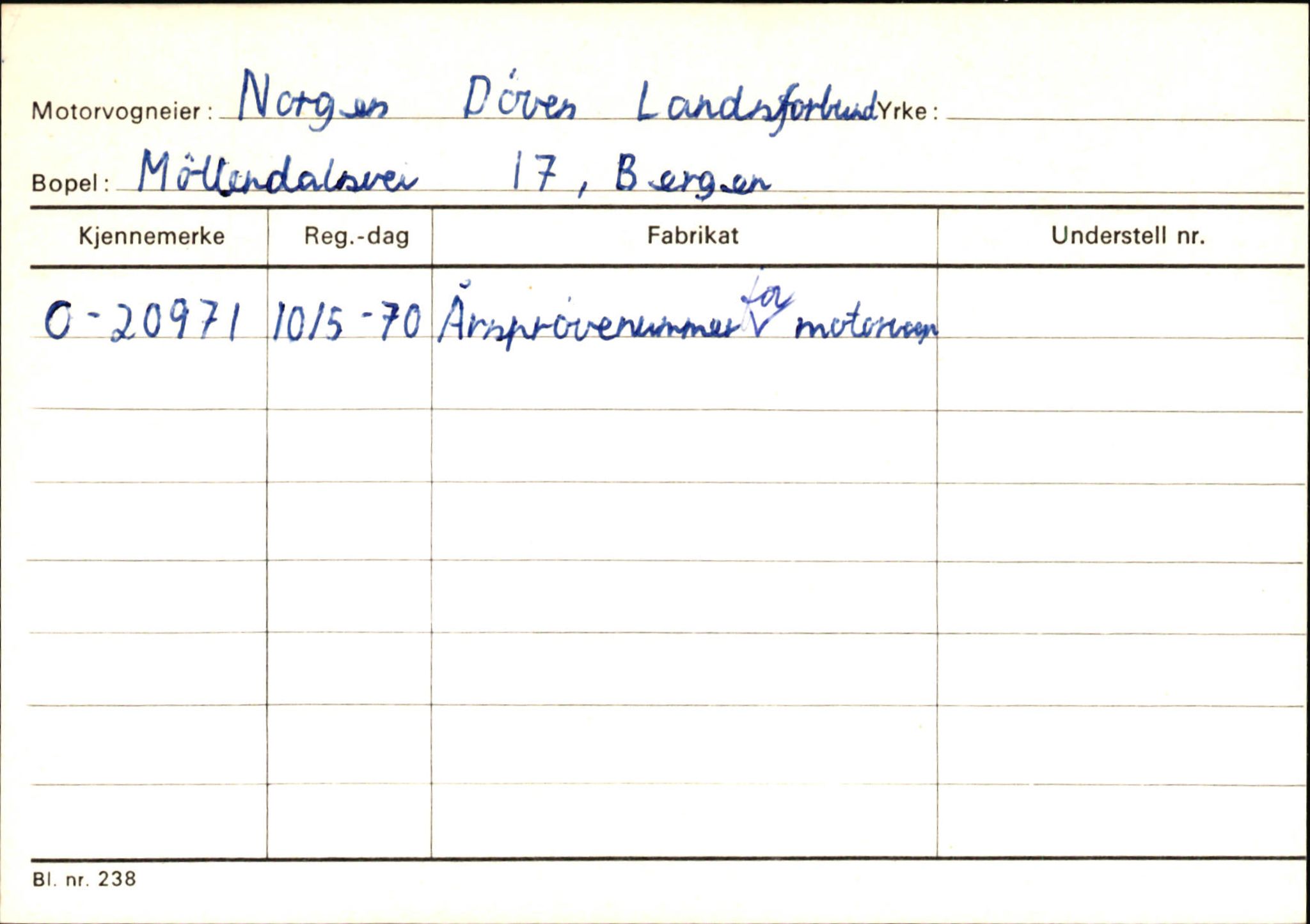 Statens vegvesen, Hordaland vegkontor, AV/SAB-A-5201/2/Hb/L0026: O-eierkort N-O, 1920-1971, p. 3