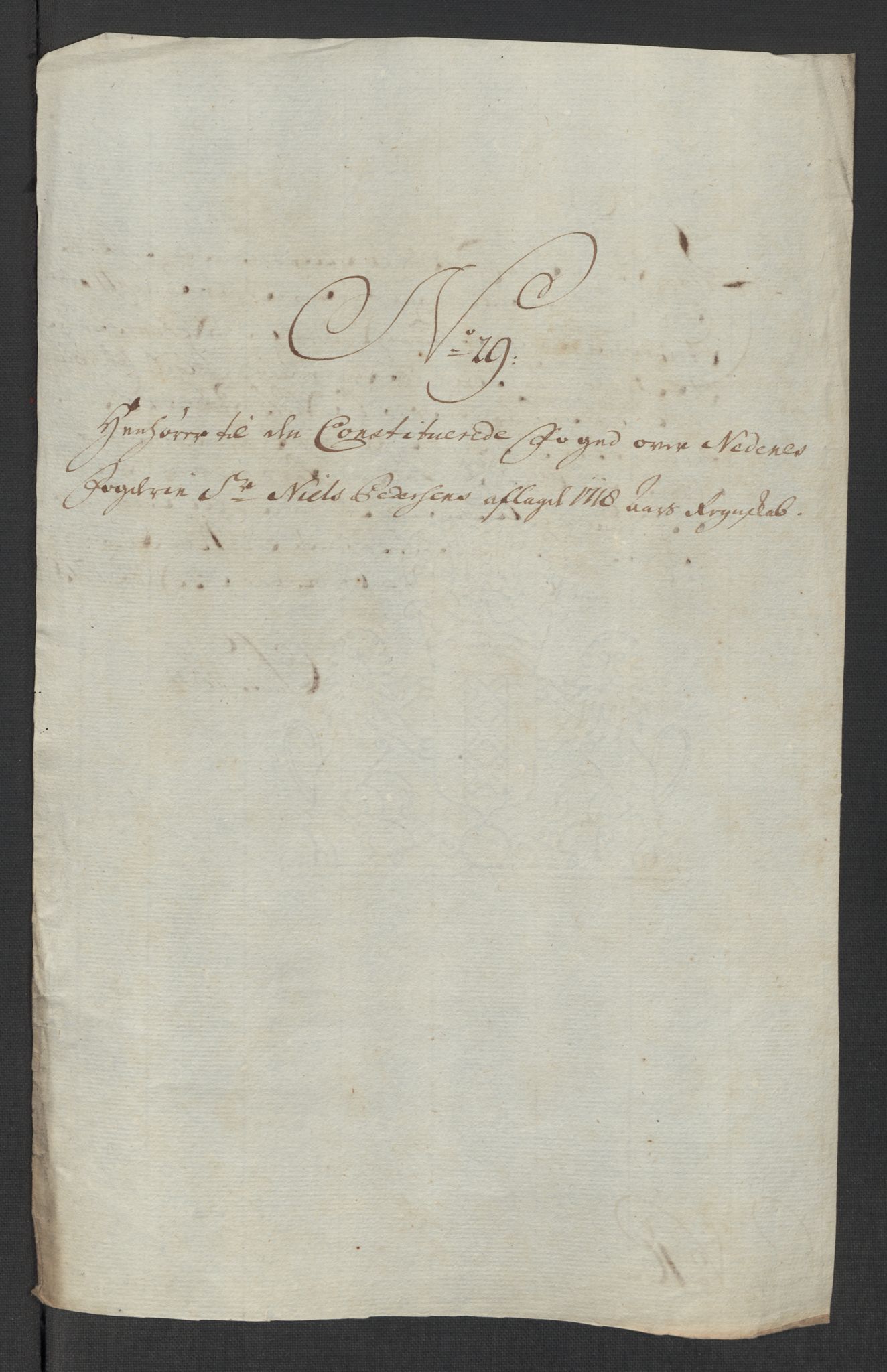 Rentekammeret inntil 1814, Reviderte regnskaper, Fogderegnskap, AV/RA-EA-4092/R39/L2327: Fogderegnskap Nedenes, 1718, p. 257