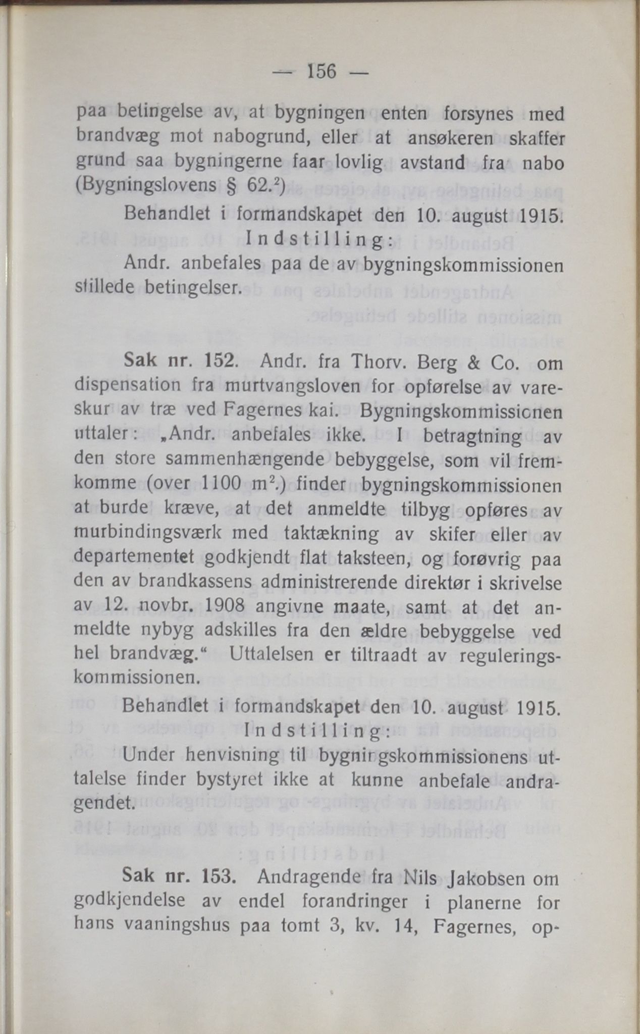 Narvik kommune. Formannskap , AIN/K-18050.150/A/Ab/L0005: Møtebok, 1915