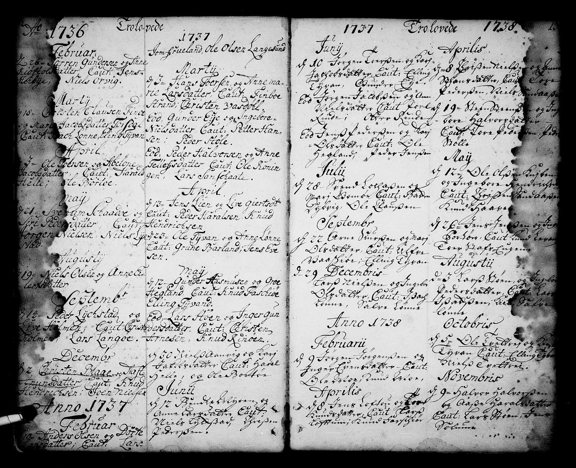 Sannidal kirkebøker, SAKO/A-296/F/Fa/L0001: Parish register (official) no. 1, 1702-1766, p. 12-13