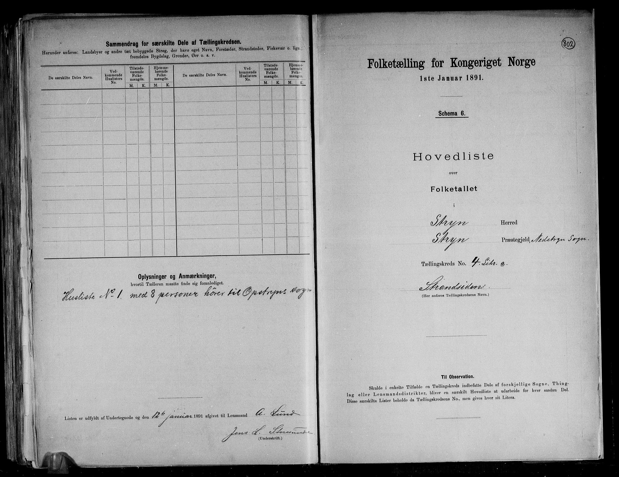 RA, 1891 census for 1448 Stryn, 1891, p. 17