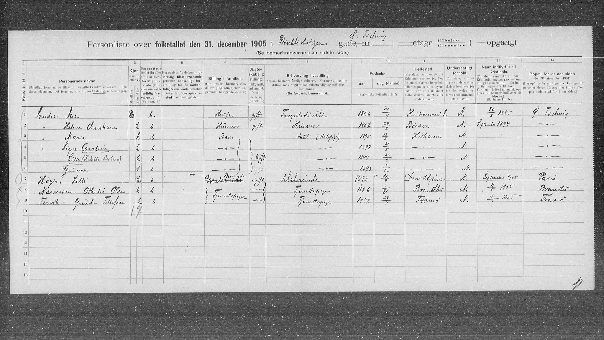 OBA, Municipal Census 1905 for Kristiania, 1905, p. 14756