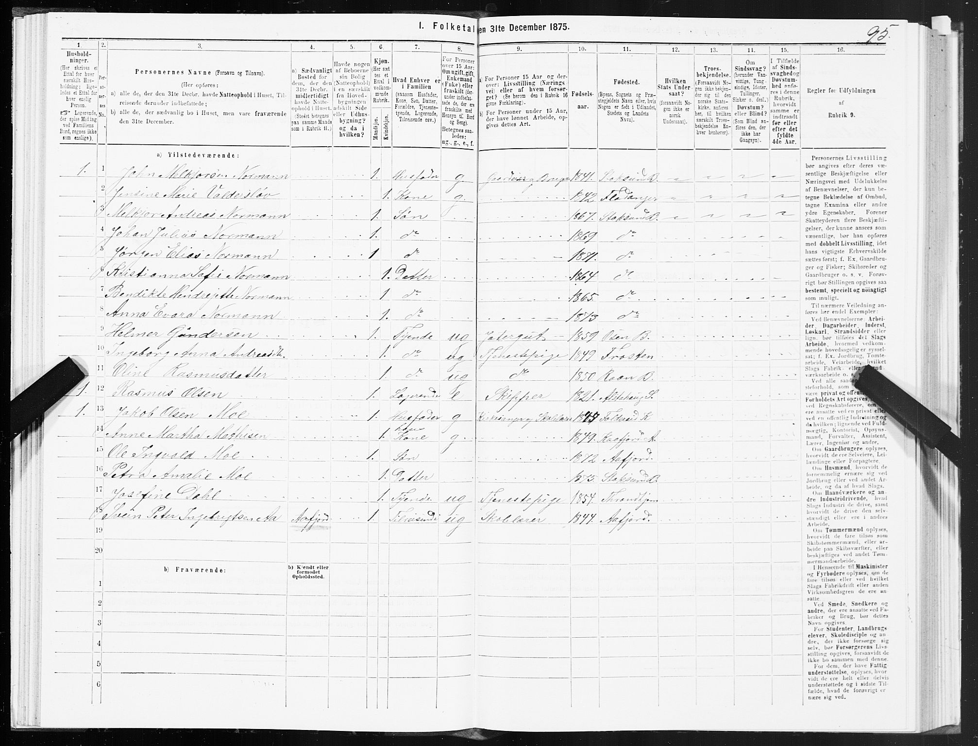 SAT, 1875 census for 1632P Bjørnør, 1875, p. 4095