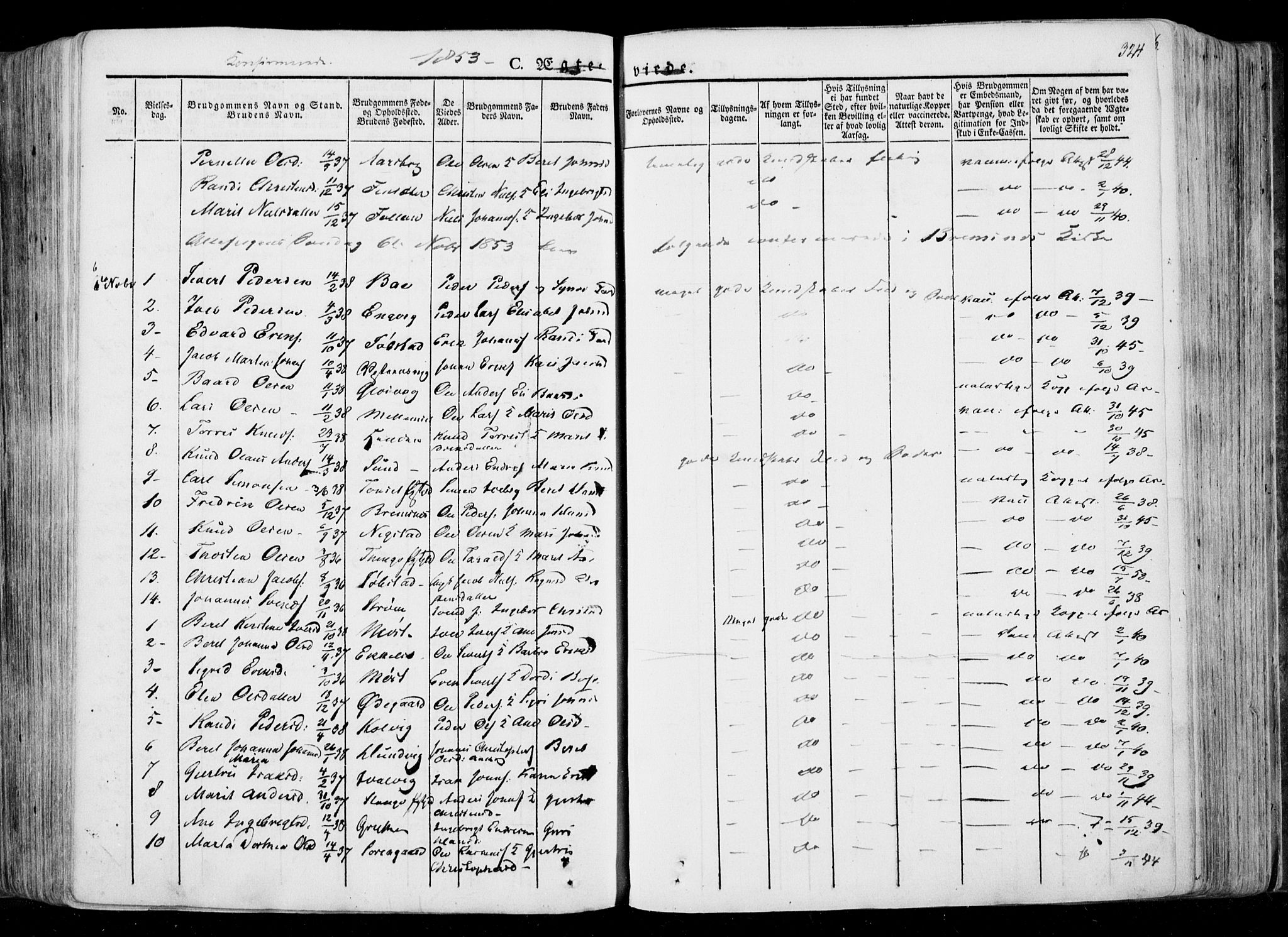 Ministerialprotokoller, klokkerbøker og fødselsregistre - Møre og Romsdal, SAT/A-1454/568/L0803: Parish register (official) no. 568A10, 1830-1853, p. 324