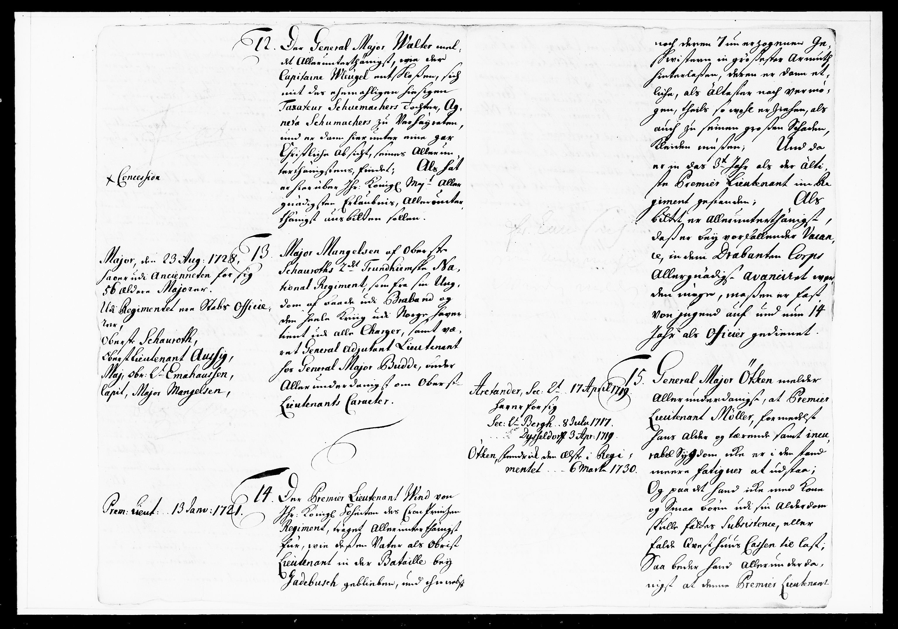 Krigskollegiet, Krigskancelliet, DRA/A-0006/-/1103-1107: Refererede sager, 1732, p. 33
