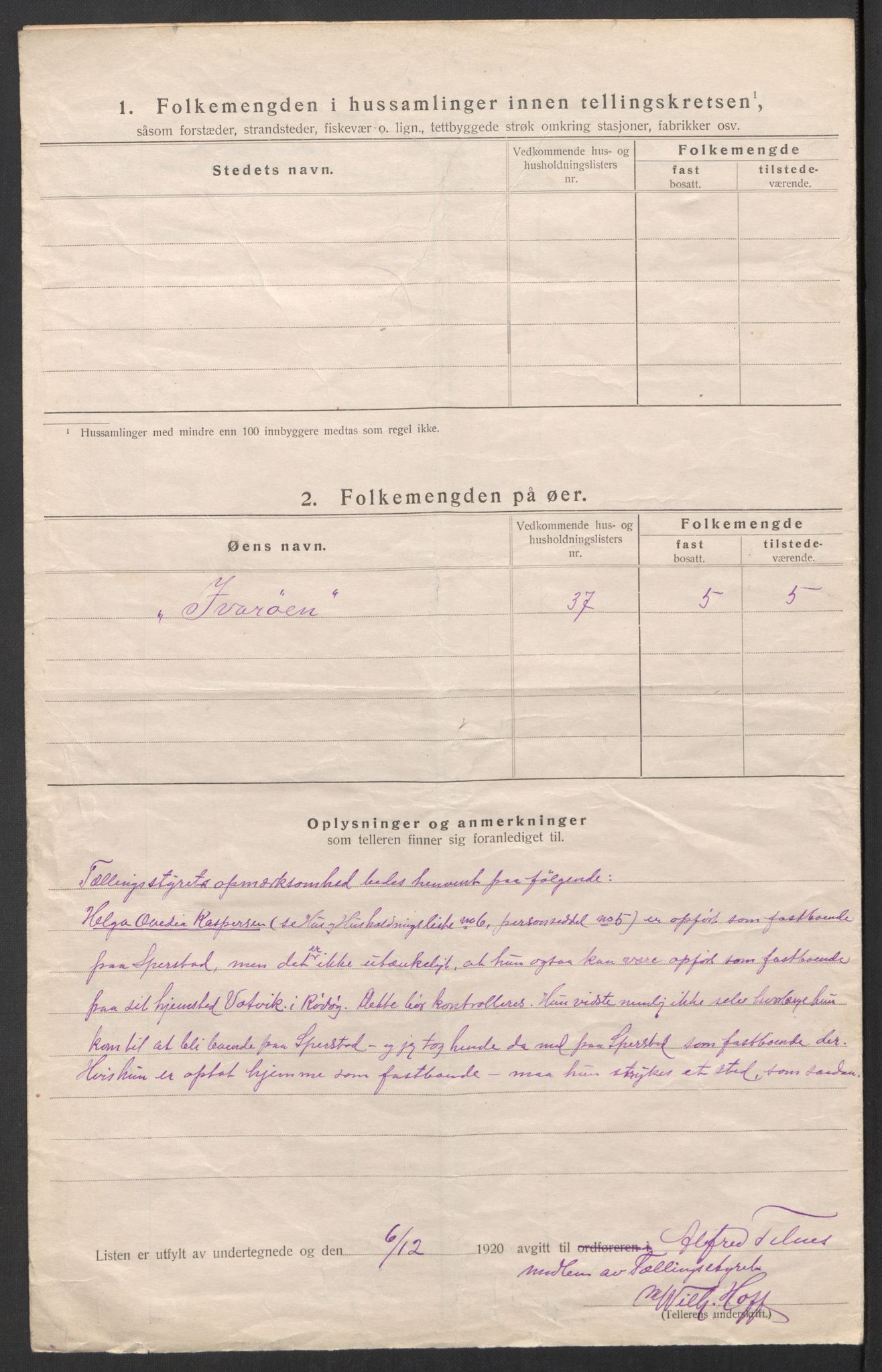 SAT, 1920 census for Rødøy, 1920, p. 23