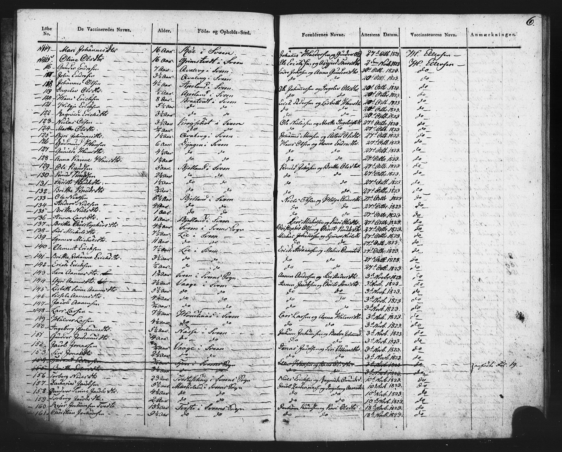 Finnås sokneprestembete, SAB/A-99925/H/Ha/Haa/Haaa/L0010: Parish register (official) no. A 10, 1814-1830, p. 6