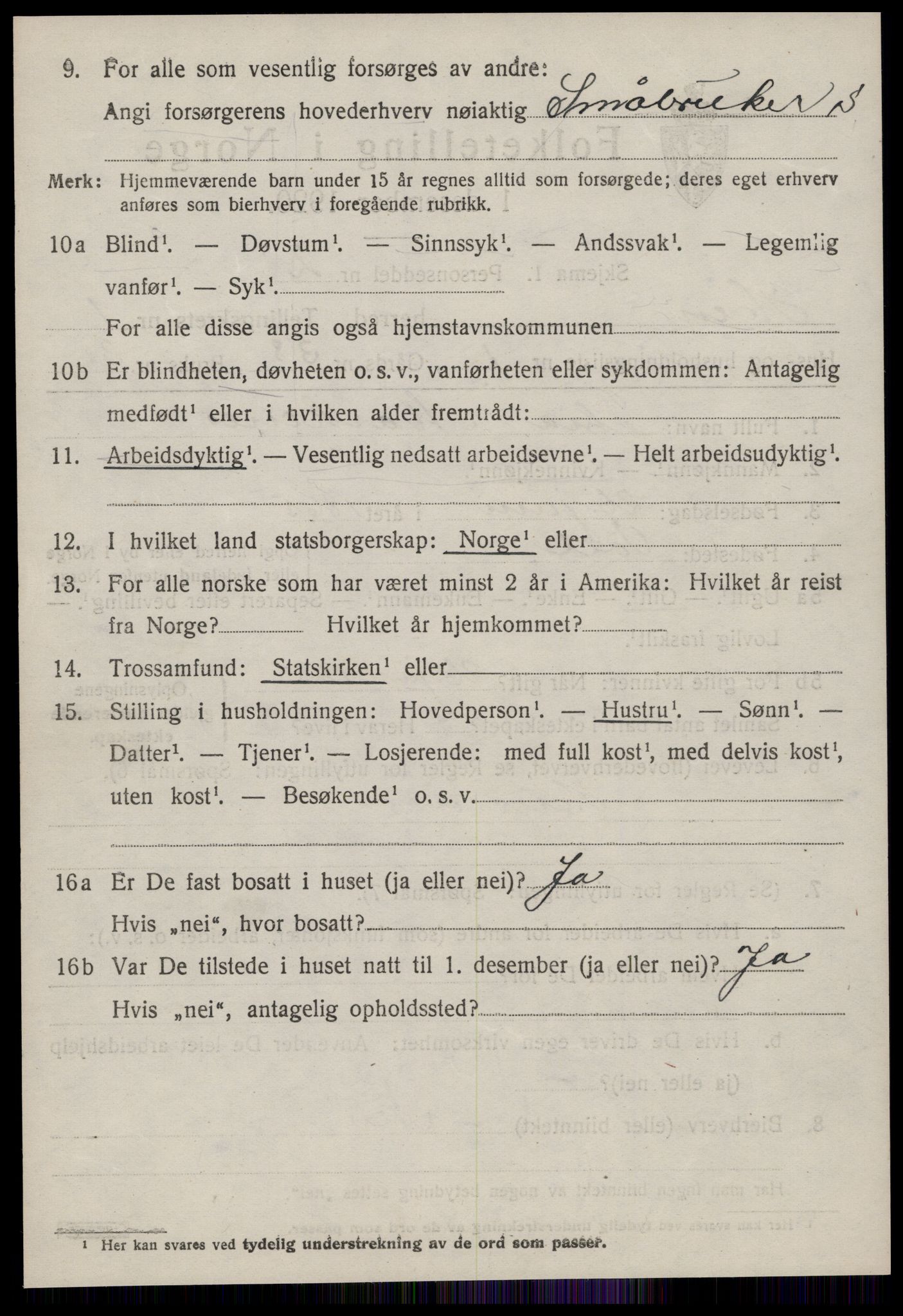 SAT, 1920 census for Hen, 1920, p. 469