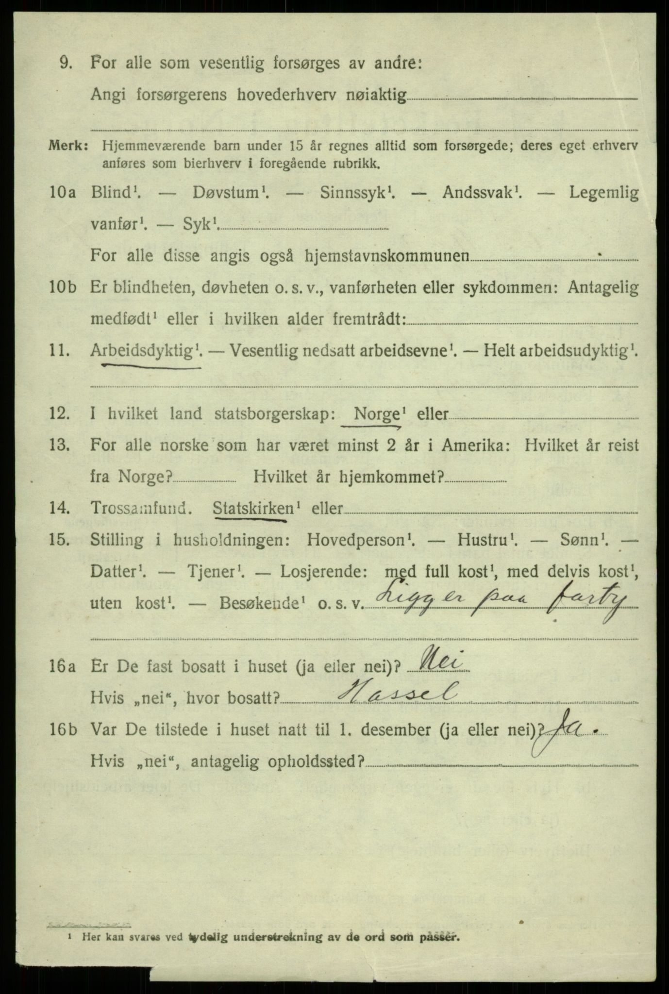 SAB, 1920 census for Os, 1920, p. 3669