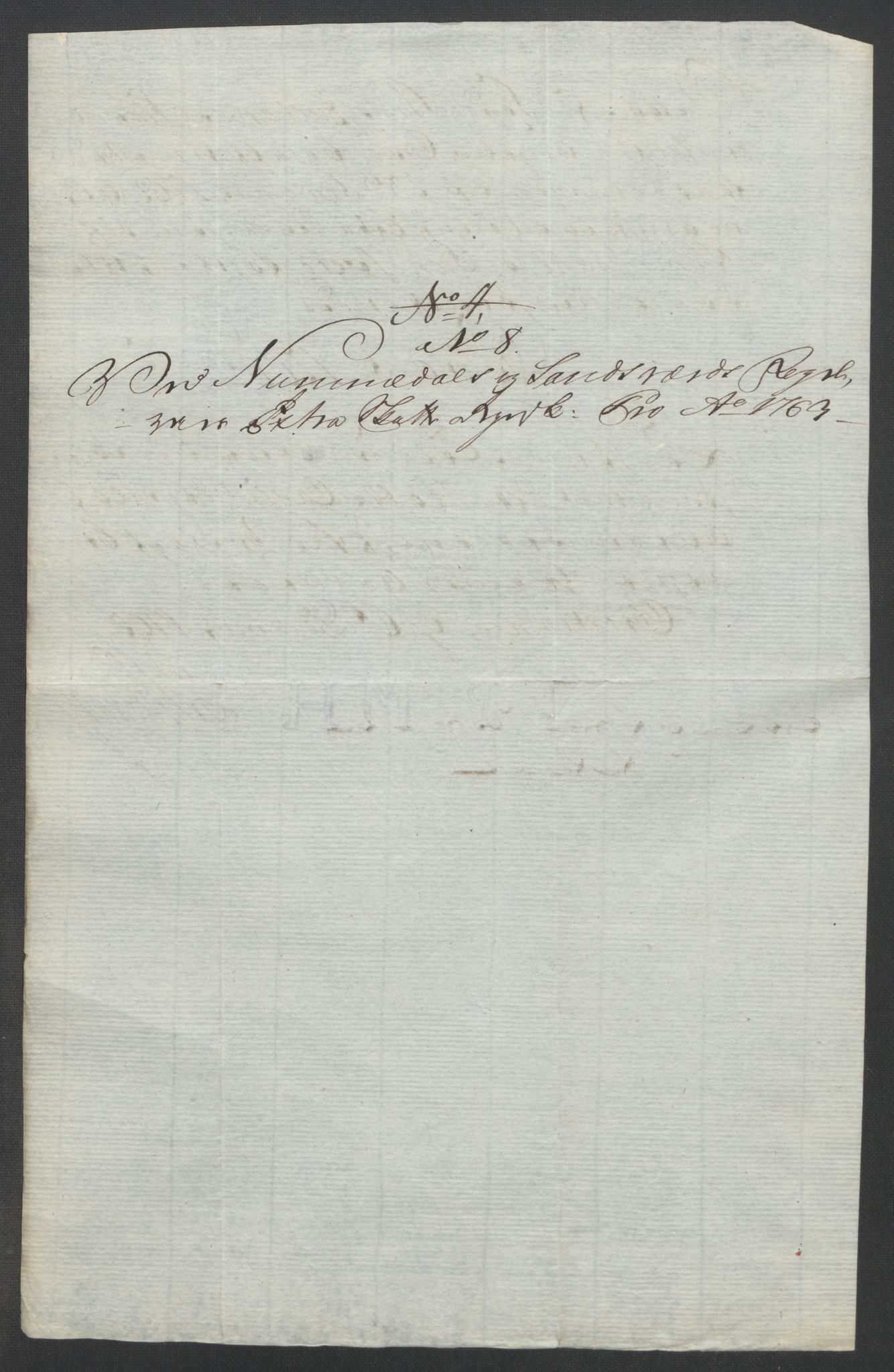 Rentekammeret inntil 1814, Reviderte regnskaper, Fogderegnskap, AV/RA-EA-4092/R24/L1672: Ekstraskatten Numedal og Sandsvær, 1762-1767, p. 165