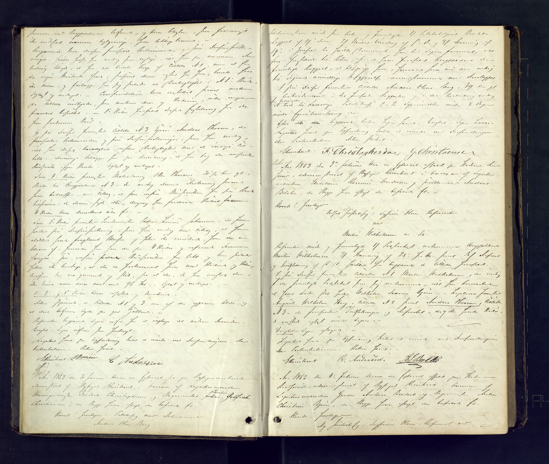 Larvik byfogd, AV/SAKO-A-218/F/Fd/L0005: Ekstrarettsprotokoll., 1863-1874, p. 3