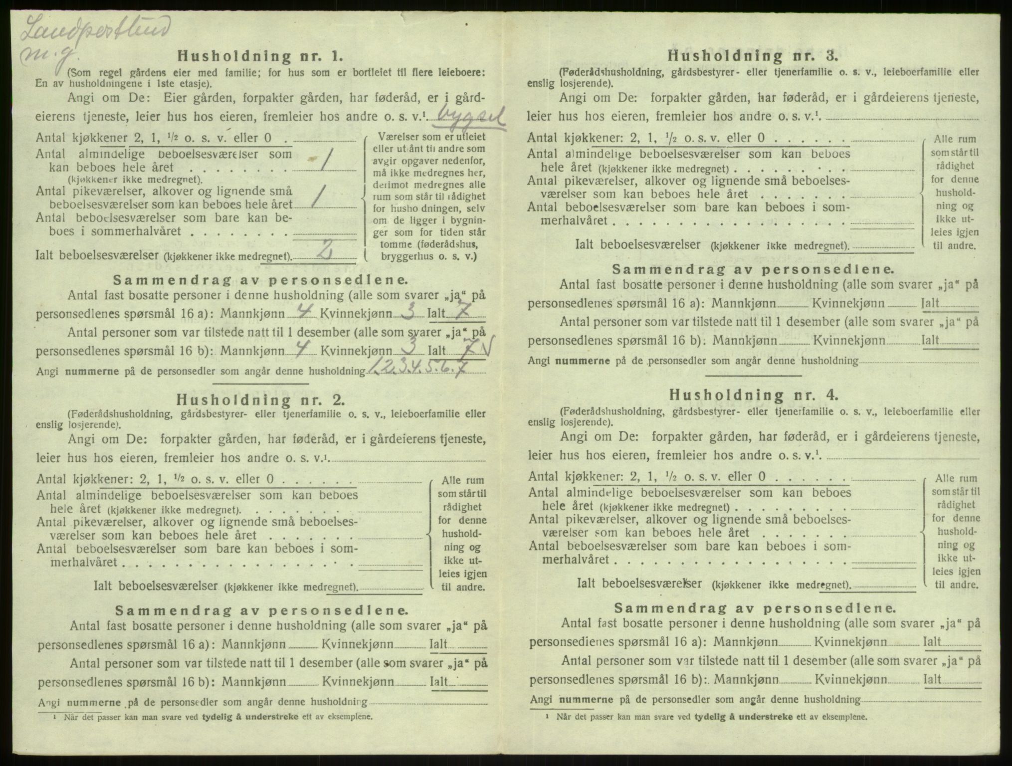 SAB, 1920 census for Masfjorden, 1920, p. 543