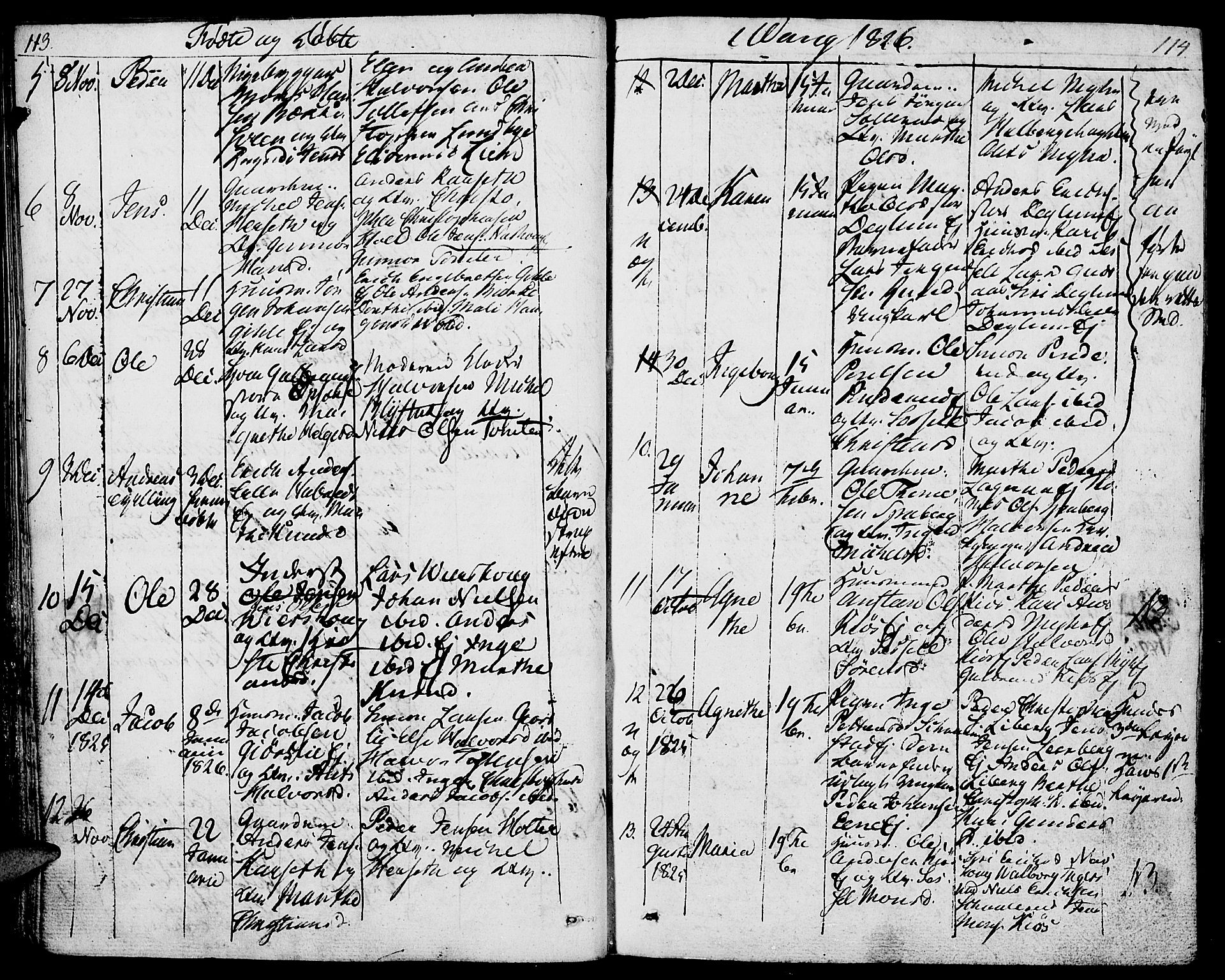 Vang prestekontor, Hedmark, AV/SAH-PREST-008/H/Ha/Haa/L0006: Parish register (official) no. 6 /1, 1809-1827, p. 113-114