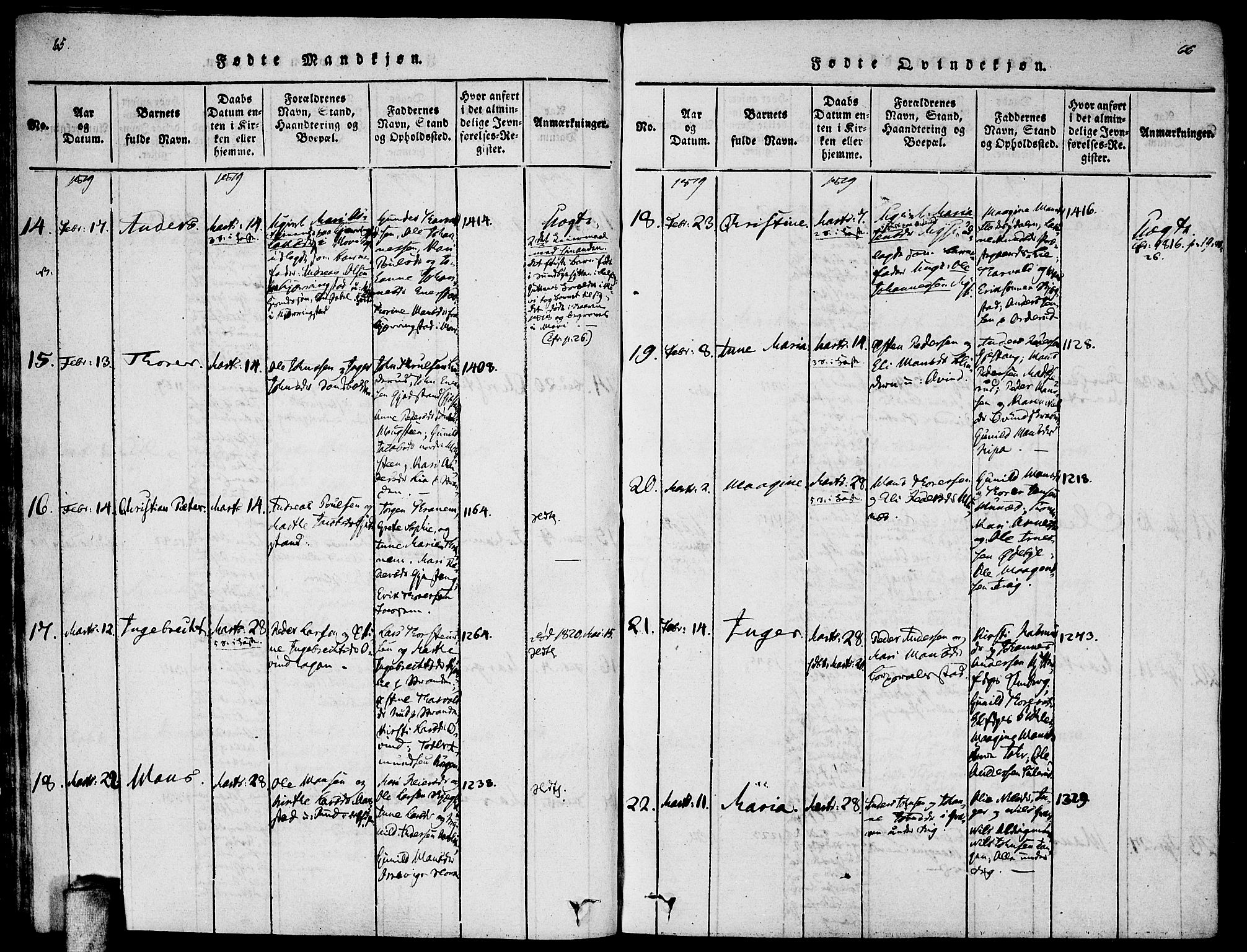 Enebakk prestekontor Kirkebøker, AV/SAO-A-10171c/F/Fa/L0005: Parish register (official) no. I 5, 1790-1825, p. 65-66