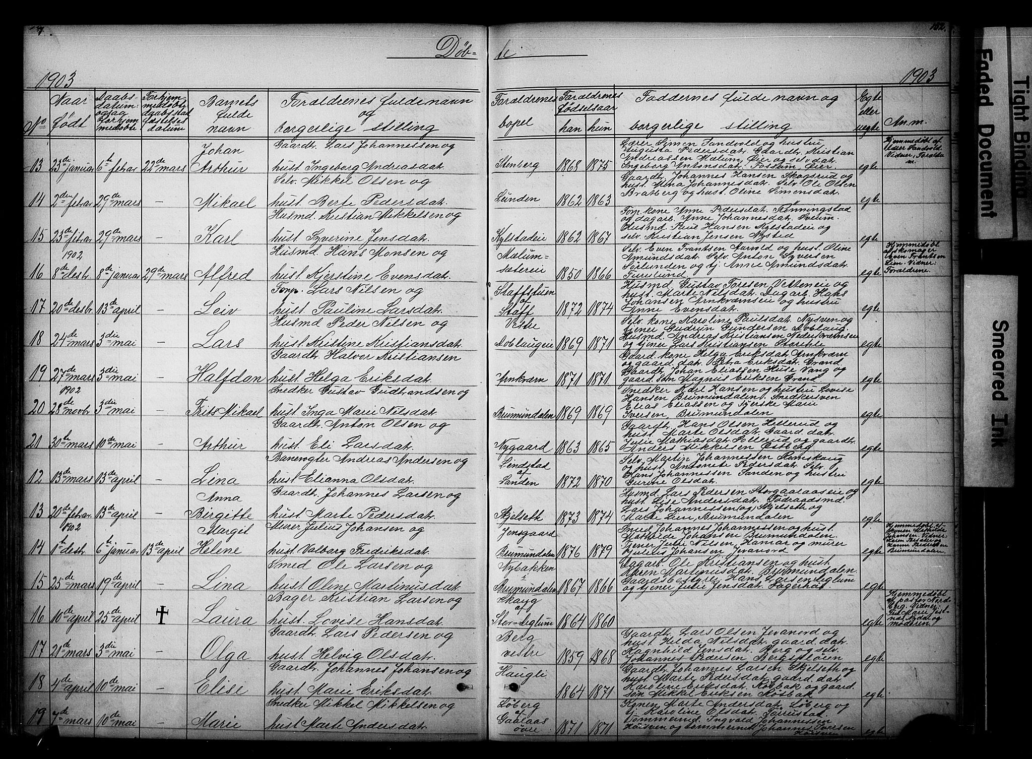 Vang prestekontor, Hedmark, SAH/PREST-008/H/Ha/Hab/L0018: Parish register (copy) no. 18, 1871-1903, p. 152