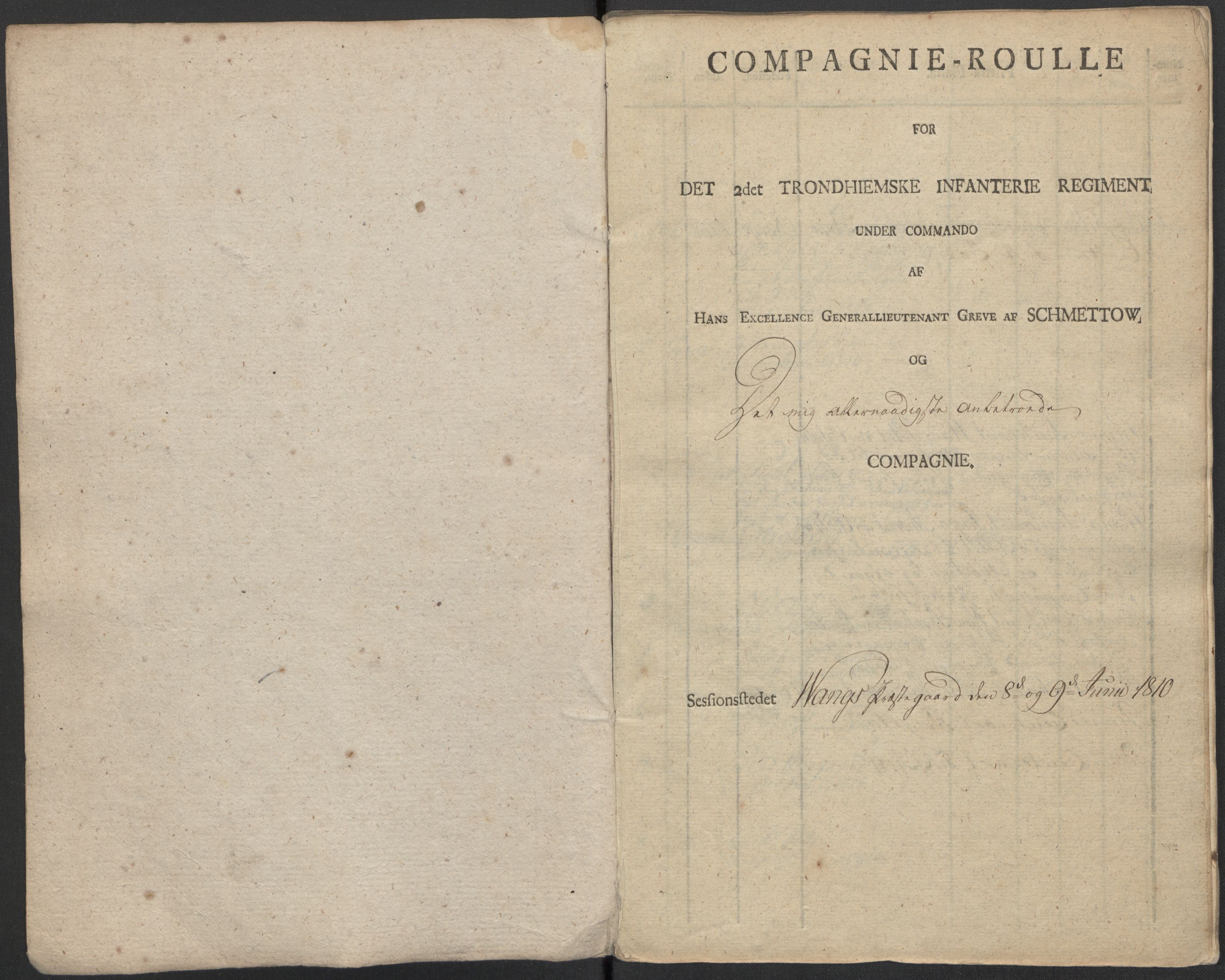 Generalitets- og kommissariatskollegiet, Det kongelige norske kommissariatskollegium, AV/RA-EA-5420/E/Eh/L0083c: 2. Trondheimske nasjonale infanteriregiment, 1810, p. 282