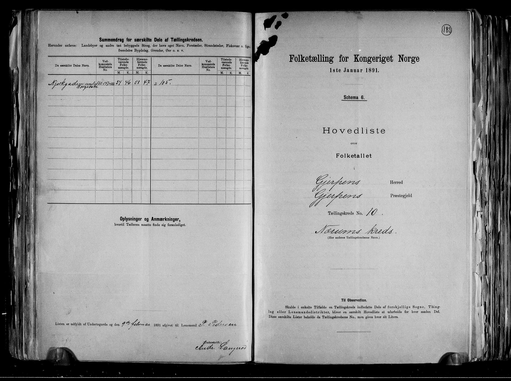 RA, 1891 census for 0812 Gjerpen, 1891, p. 30