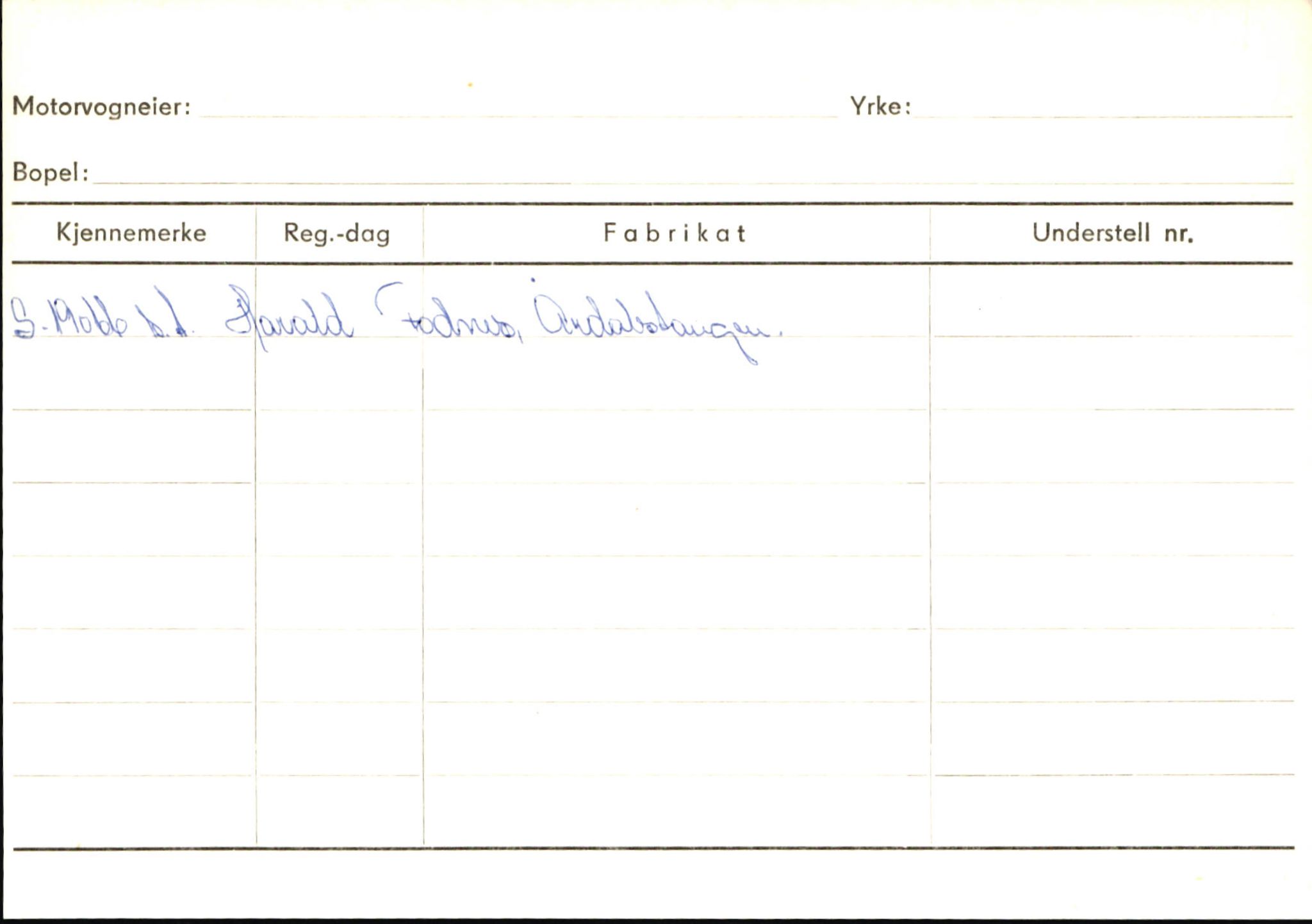 Statens vegvesen, Sogn og Fjordane vegkontor, AV/SAB-A-5301/4/F/L0145: Registerkort Vågsøy S-Å. Årdal I-P, 1945-1975, p. 1478