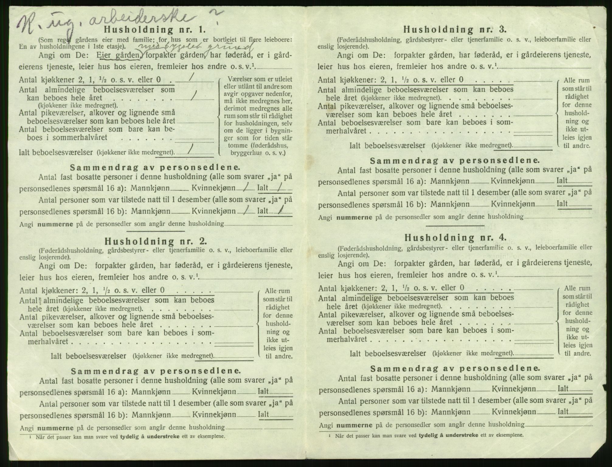 SAT, 1920 census for Sykkylven, 1920, p. 242