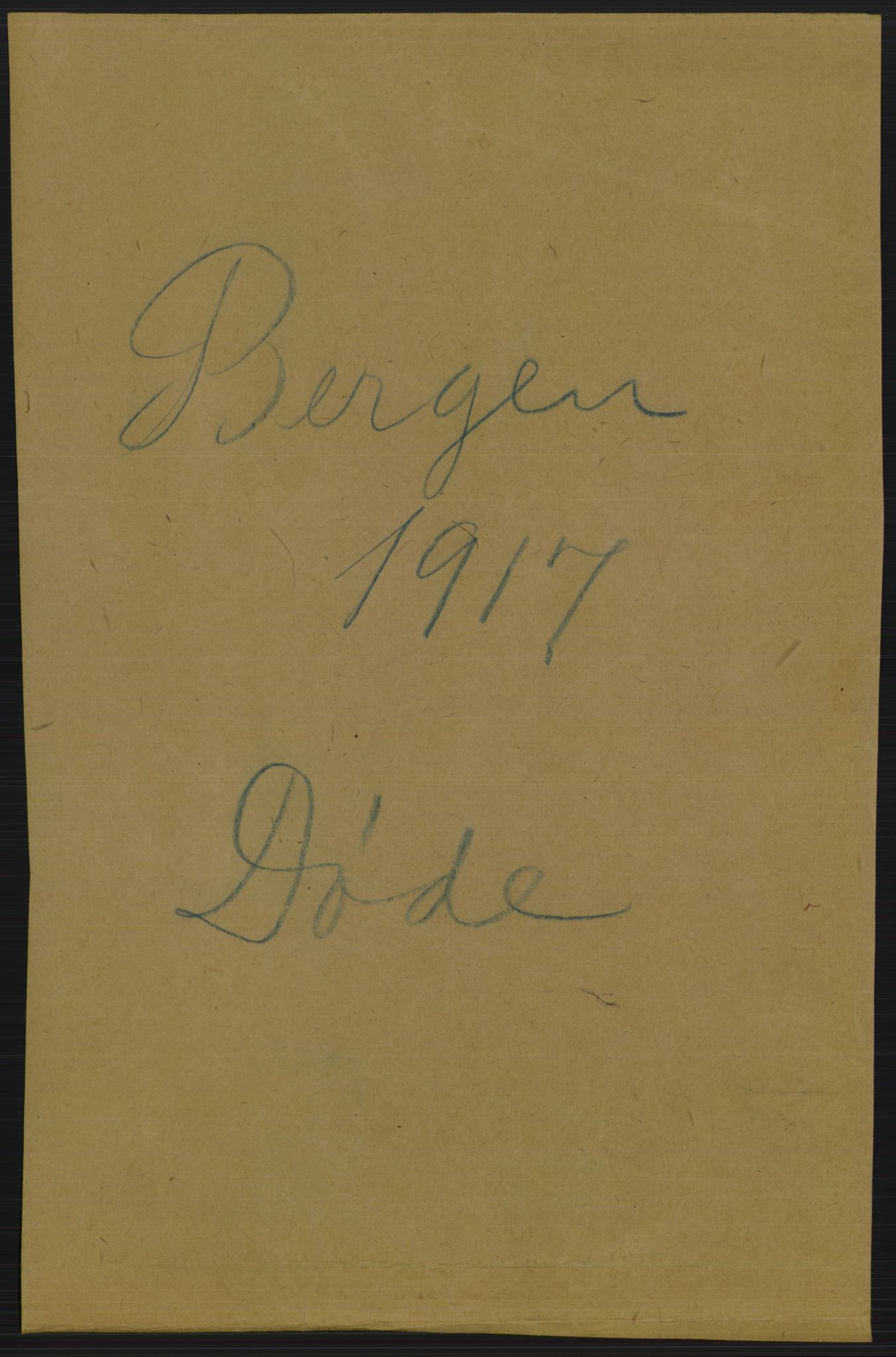 Statistisk sentralbyrå, Sosiodemografiske emner, Befolkning, AV/RA-S-2228/D/Df/Dfb/Dfbg/L0038: Bergen: Gifte, døde, dødfødte., 1917, p. 359