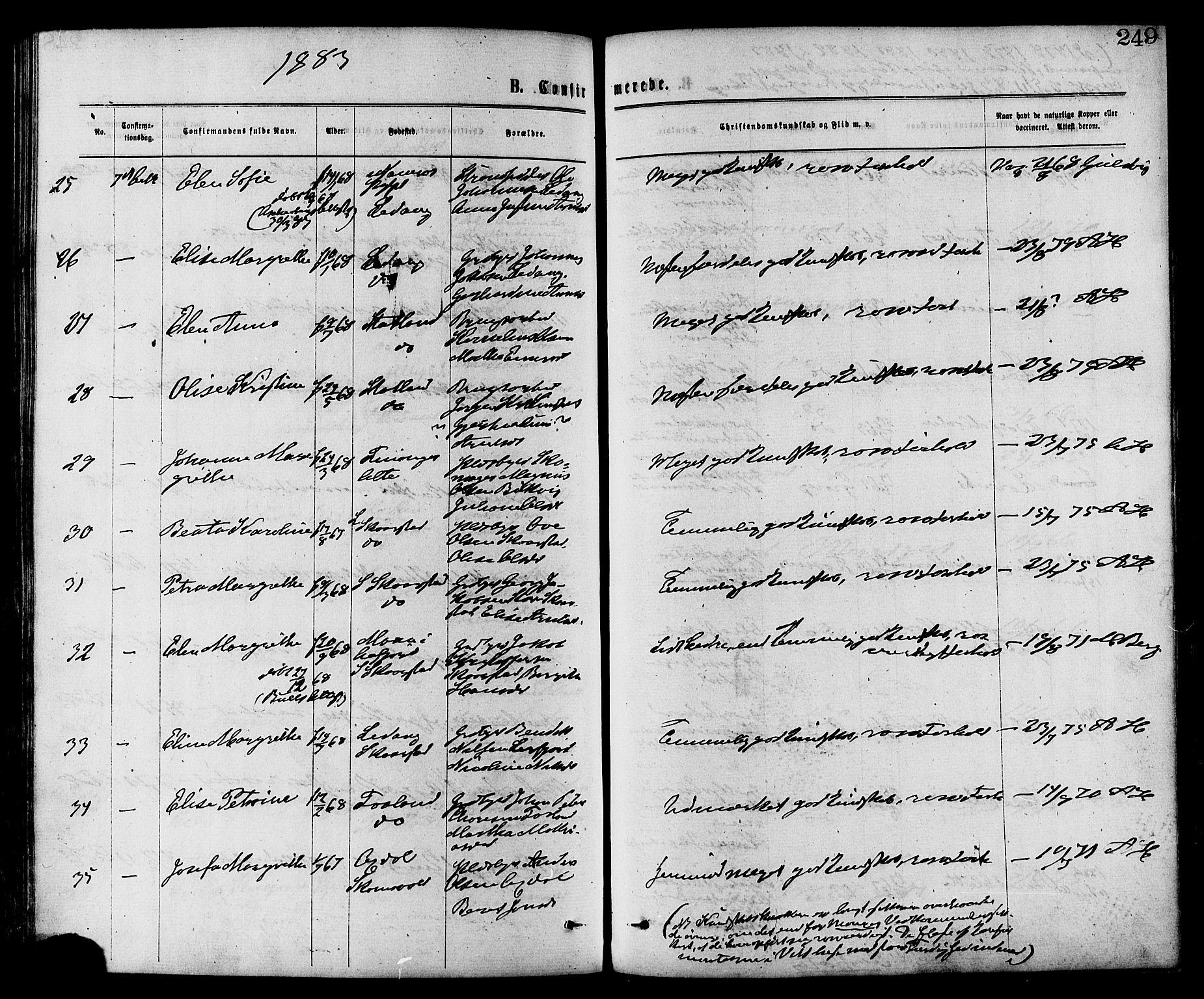 Ministerialprotokoller, klokkerbøker og fødselsregistre - Nord-Trøndelag, AV/SAT-A-1458/773/L0616: Parish register (official) no. 773A07, 1870-1887, p. 249