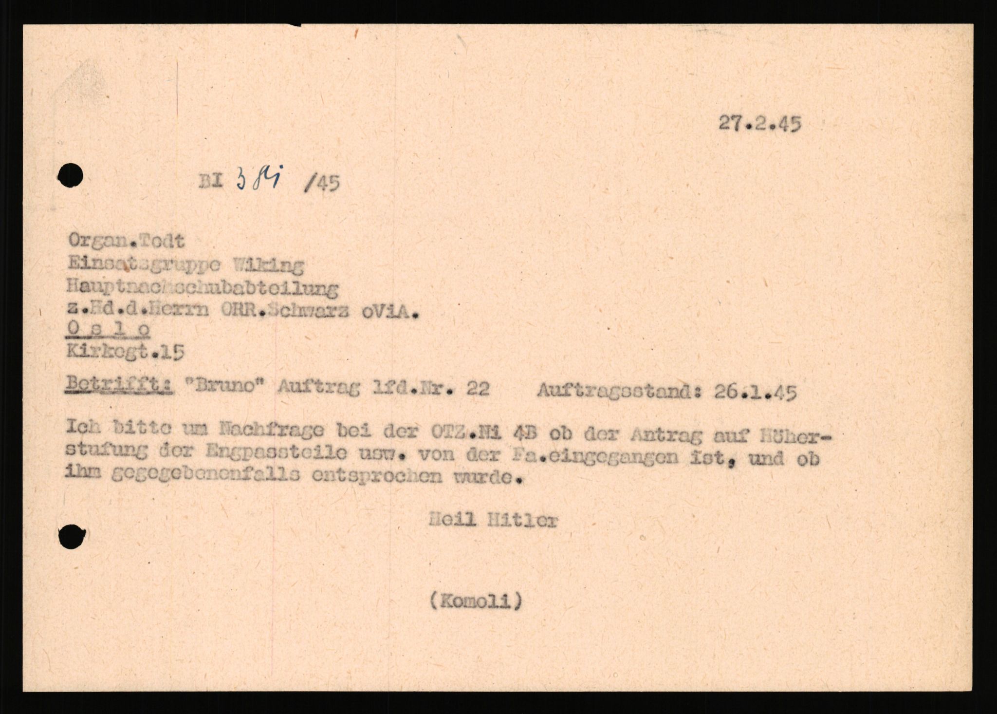 Tyske arkiver, Organisation Todt (OT), Einsatzgruppe Wiking, RA/RAFA-2188/2/H/Hd/Hda/L0029/0002: Diverse, Zone Bergen / Diverse, 1940-1945, p. 82