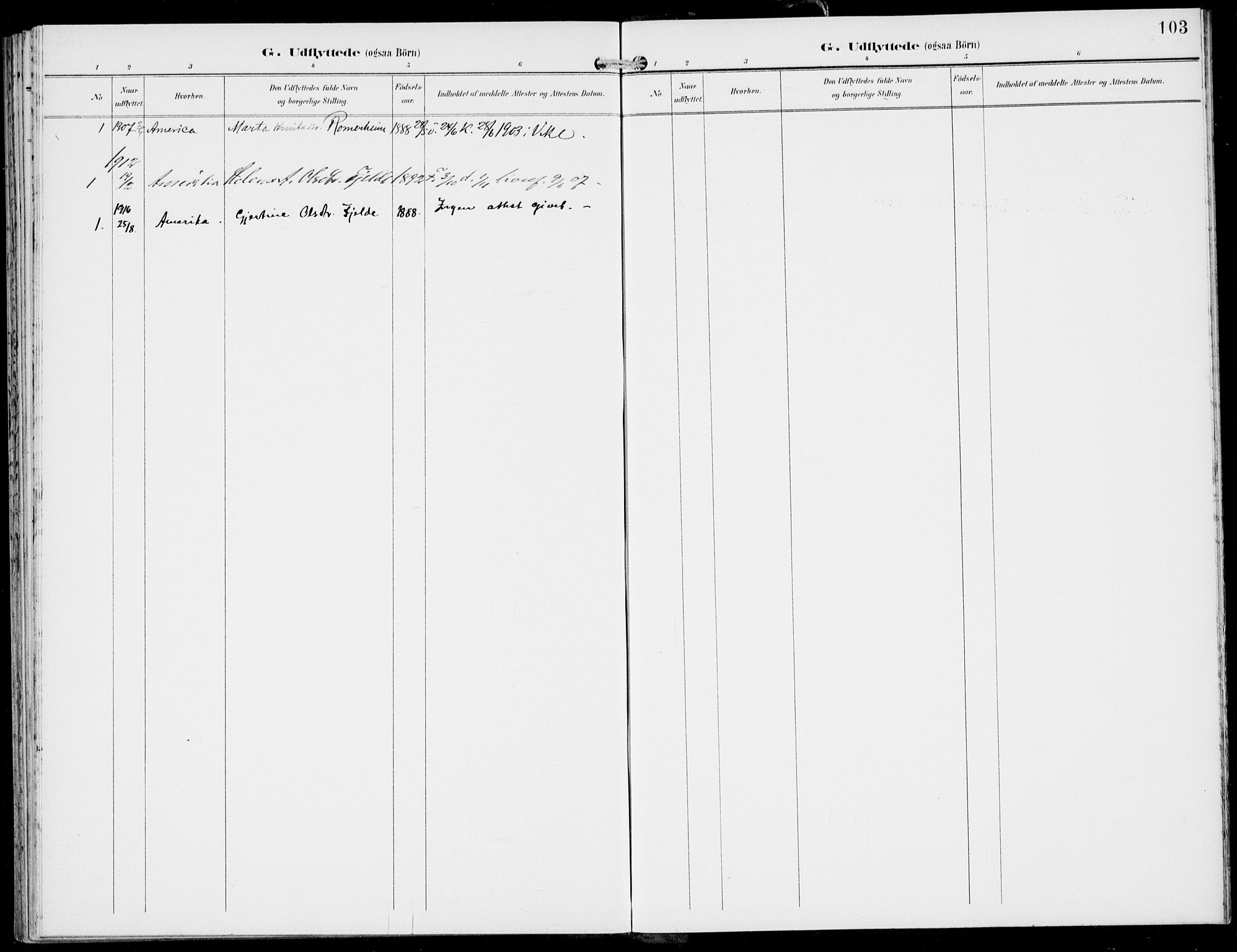 Hosanger sokneprestembete, AV/SAB-A-75801/H/Haa: Parish register (official) no. D  1, 1896-1922, p. 103