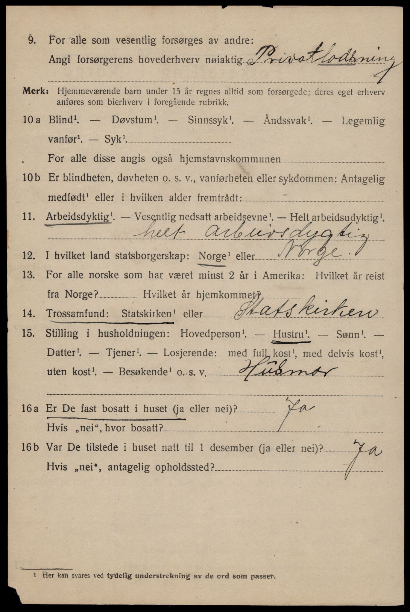 SAT, 1920 census for Trondheim, 1920, p. 87825