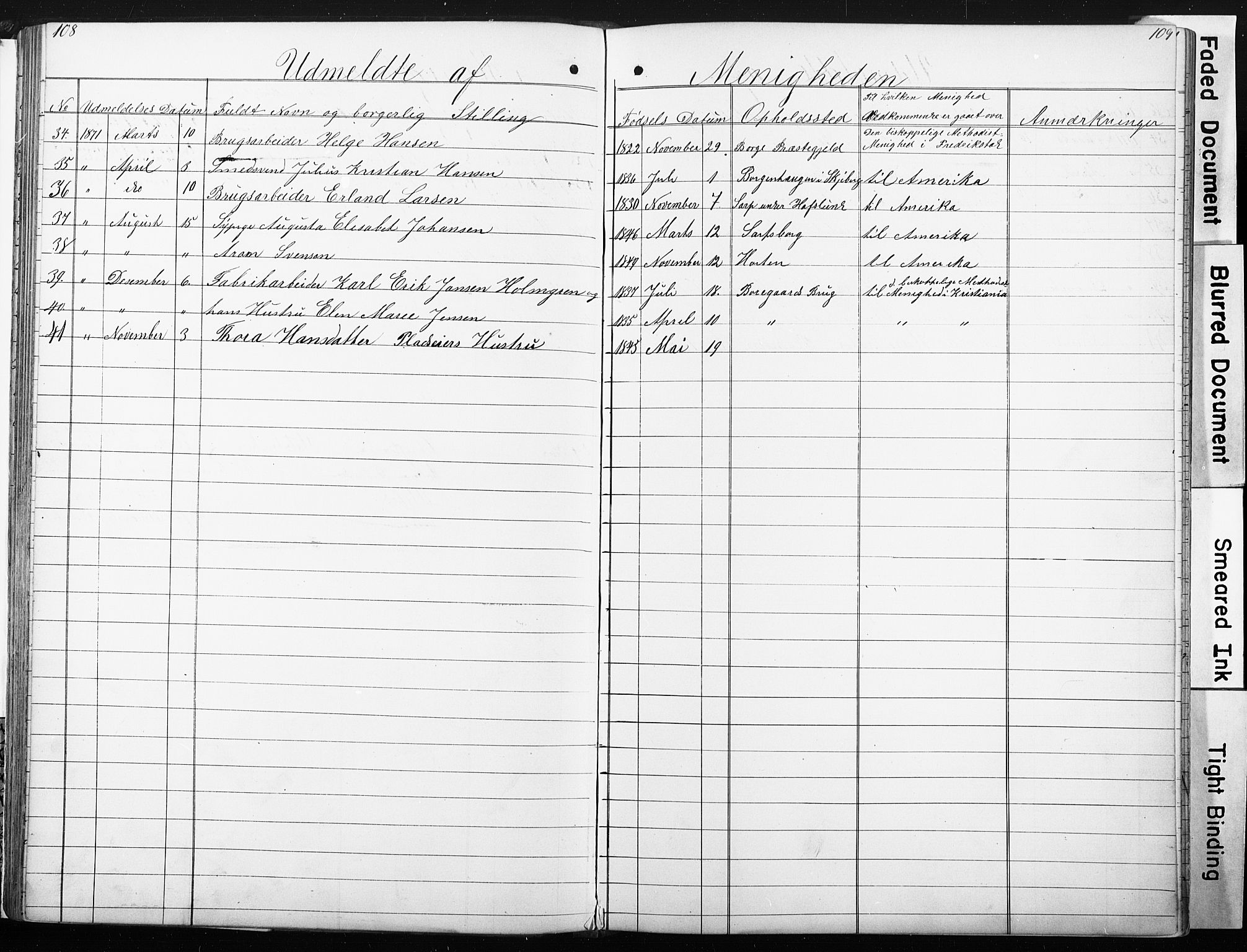 Sarpsborg metodistkirke, SAO/PAO-0233/A/L0001: Dissenter register no. 1, 1856-1875, p. 108-109