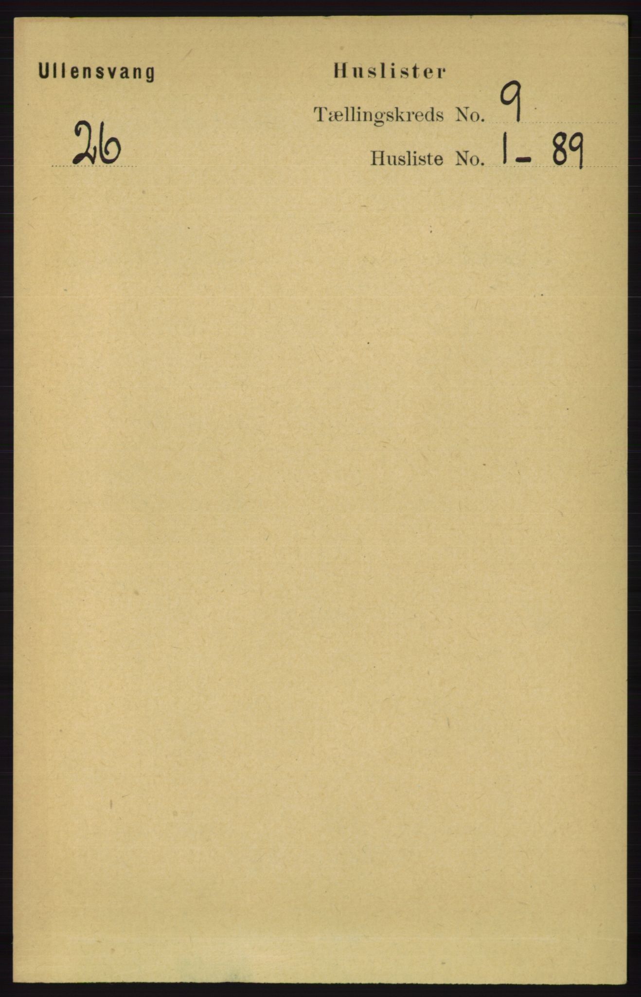 RA, 1891 census for 1230 Ullensvang, 1891, p. 3070