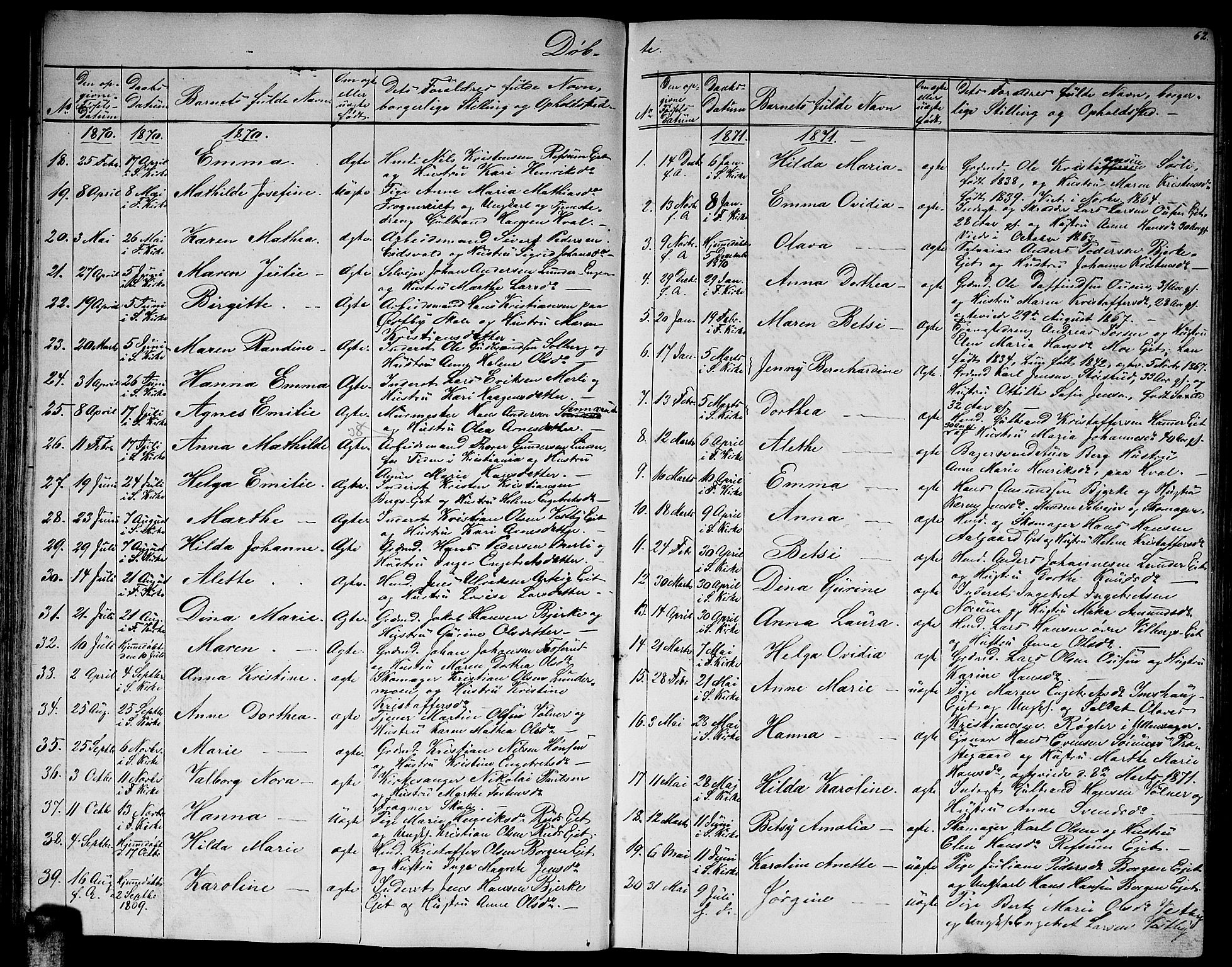 Sørum prestekontor Kirkebøker, AV/SAO-A-10303/G/Ga/L0004: Parish register (copy) no. I 4, 1864-1885, p. 62