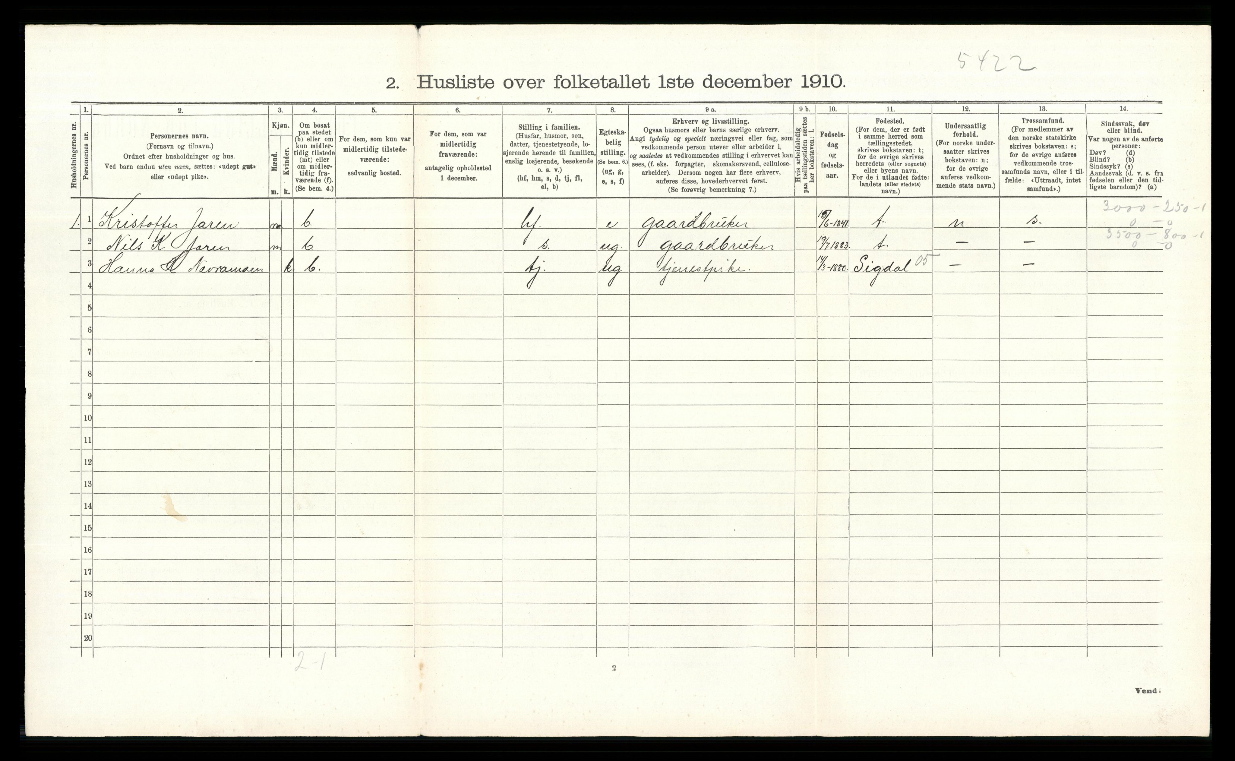 RA, 1910 census for Øvre Eiker, 1910, p. 2438