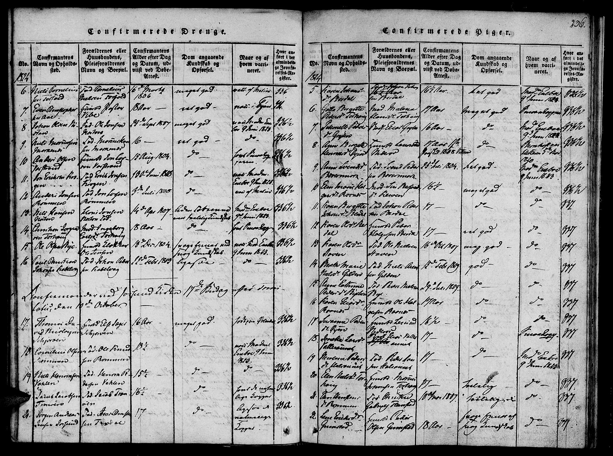 Ministerialprotokoller, klokkerbøker og fødselsregistre - Sør-Trøndelag, SAT/A-1456/655/L0675: Parish register (official) no. 655A04, 1818-1830, p. 236