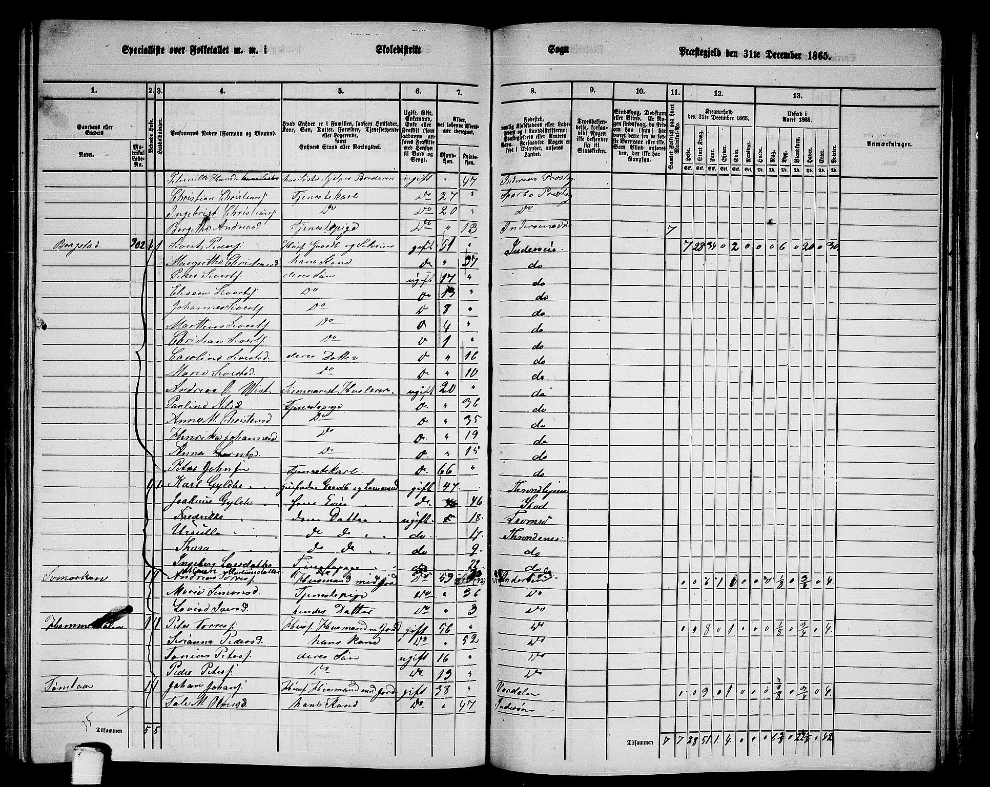 RA, 1865 census for Inderøy, 1865, p. 176