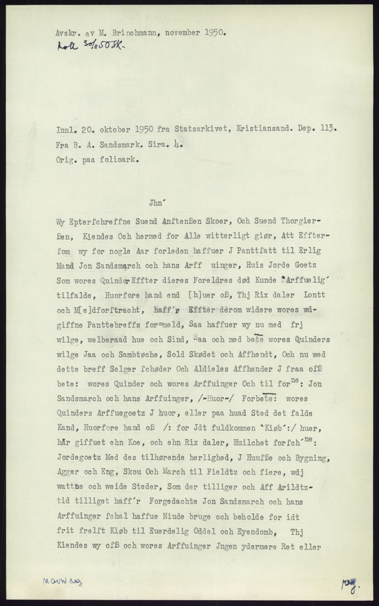 Samlinger til kildeutgivelse, Diplomavskriftsamlingen, AV/RA-EA-4053/H/Ha, p. 2723