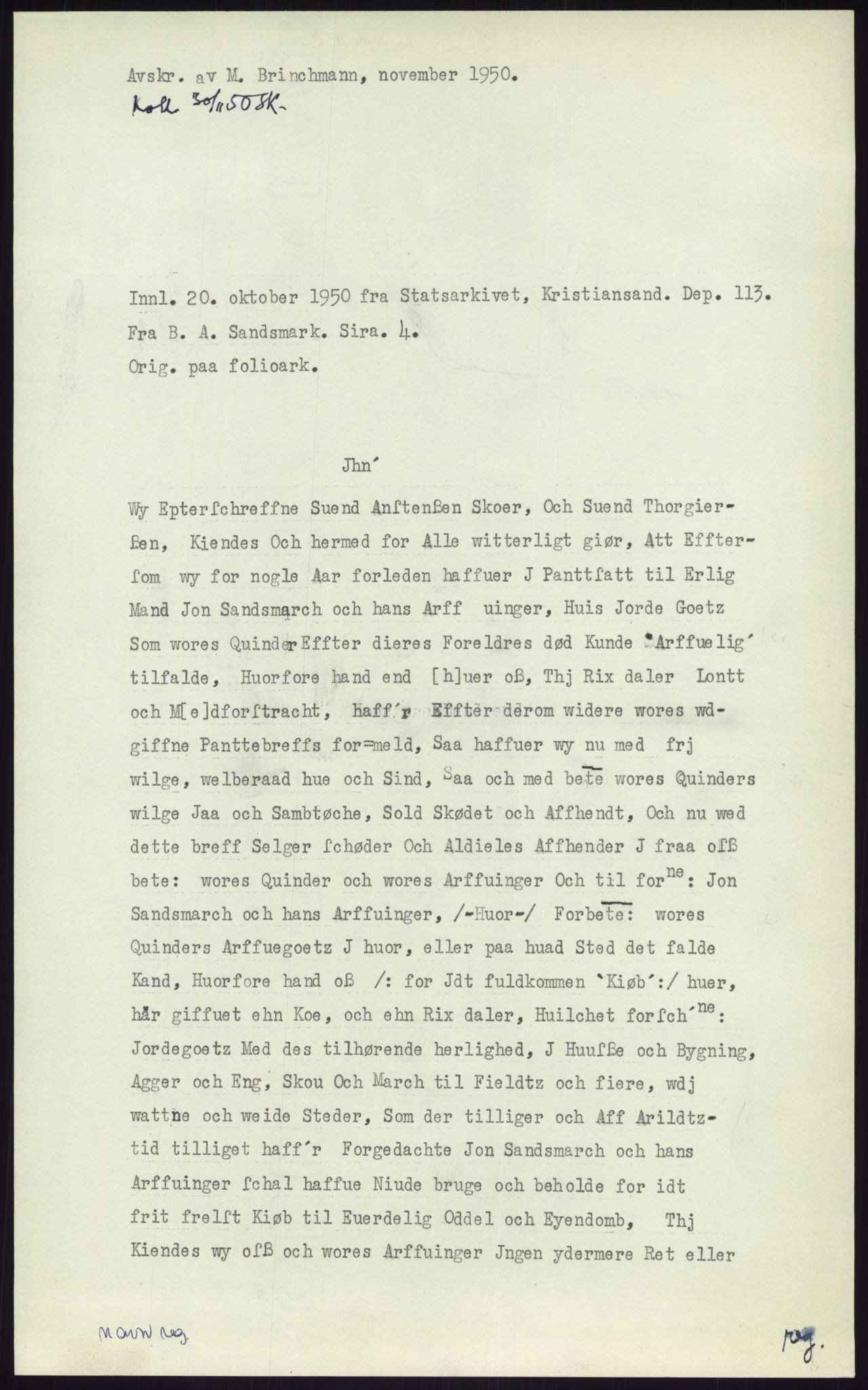 Samlinger til kildeutgivelse, Diplomavskriftsamlingen, RA/EA-4053/H/Ha, p. 2723