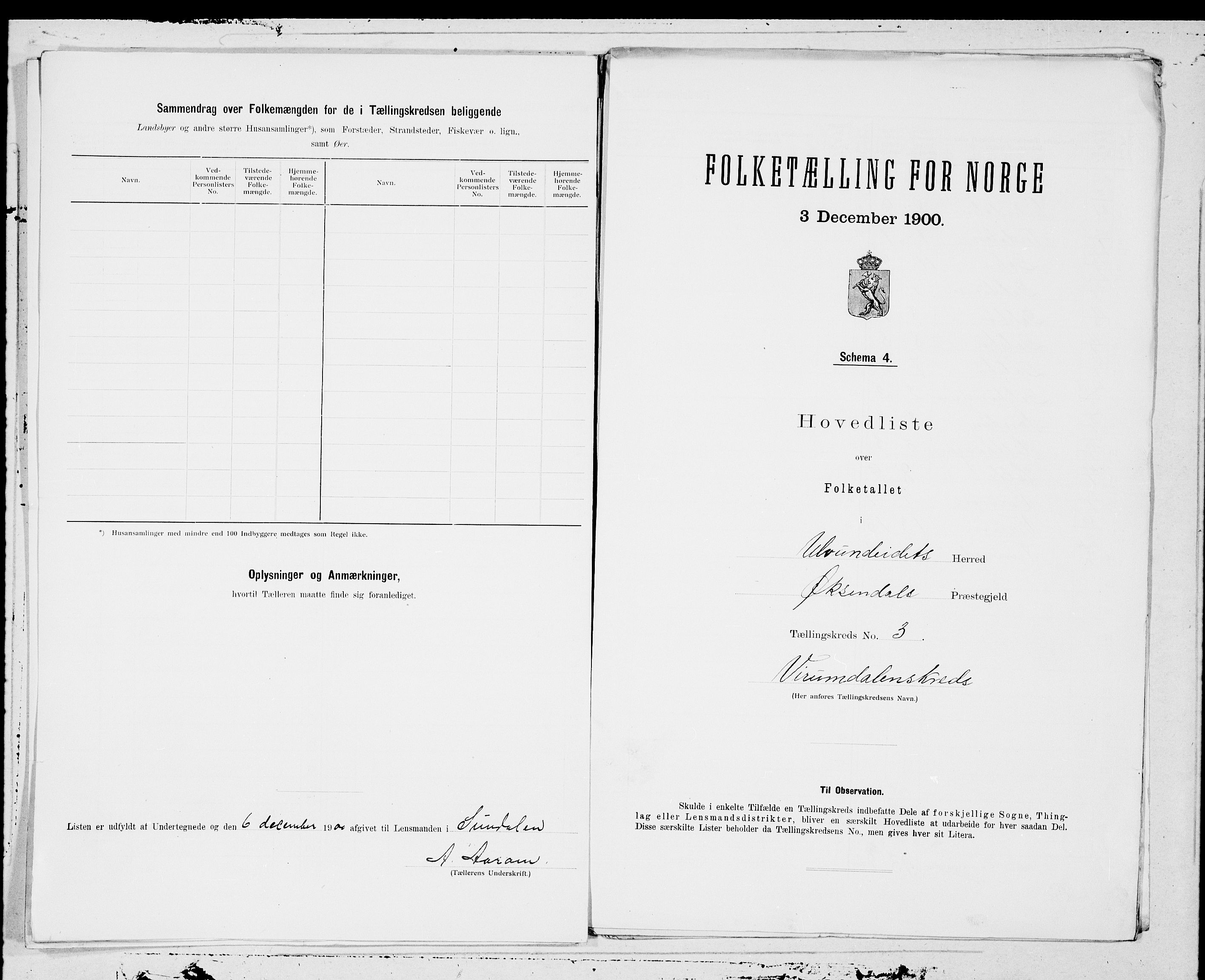 SAT, 1900 census for Ålvundeid, 1900, p. 6