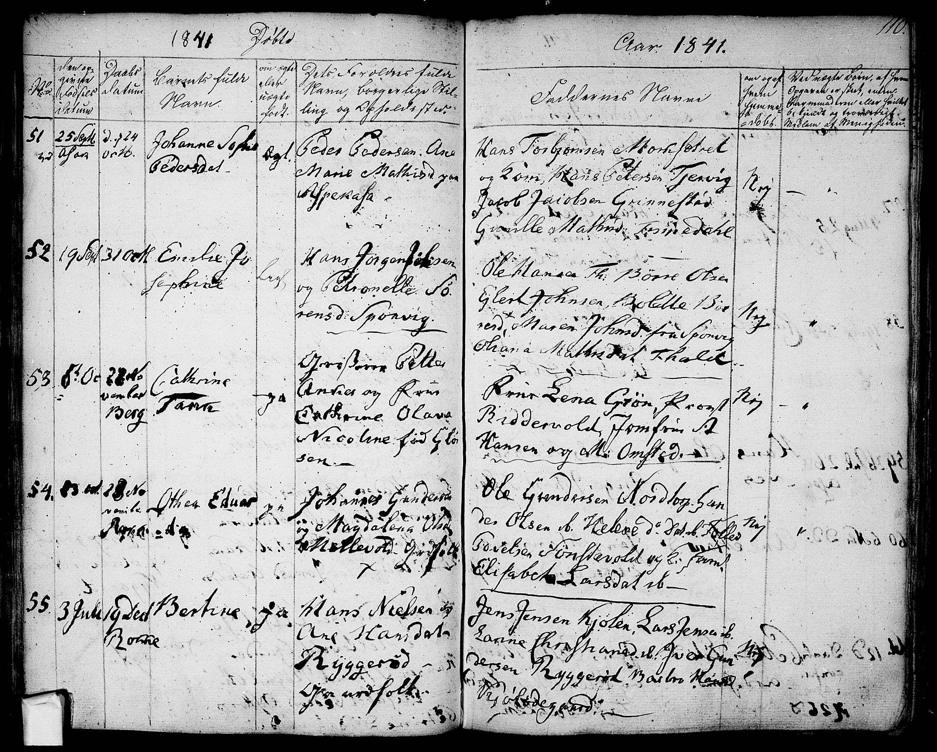 Berg prestekontor Kirkebøker, AV/SAO-A-10902/F/Fa/L0003: Parish register (official) no. I 3, 1832-1842, p. 110
