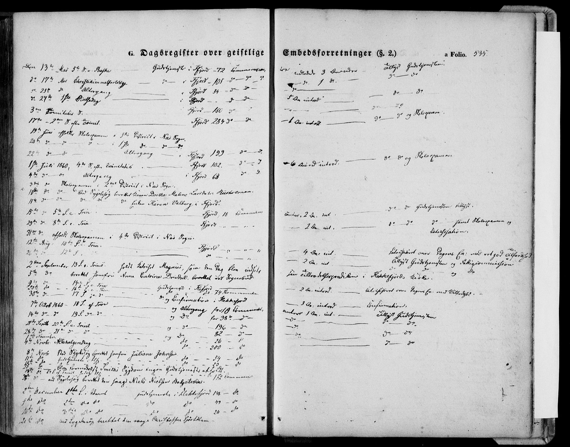 Flekkefjord sokneprestkontor, AV/SAK-1111-0012/F/Fa/Fac/L0005: Parish register (official) no. A 5, 1849-1875, p. 535