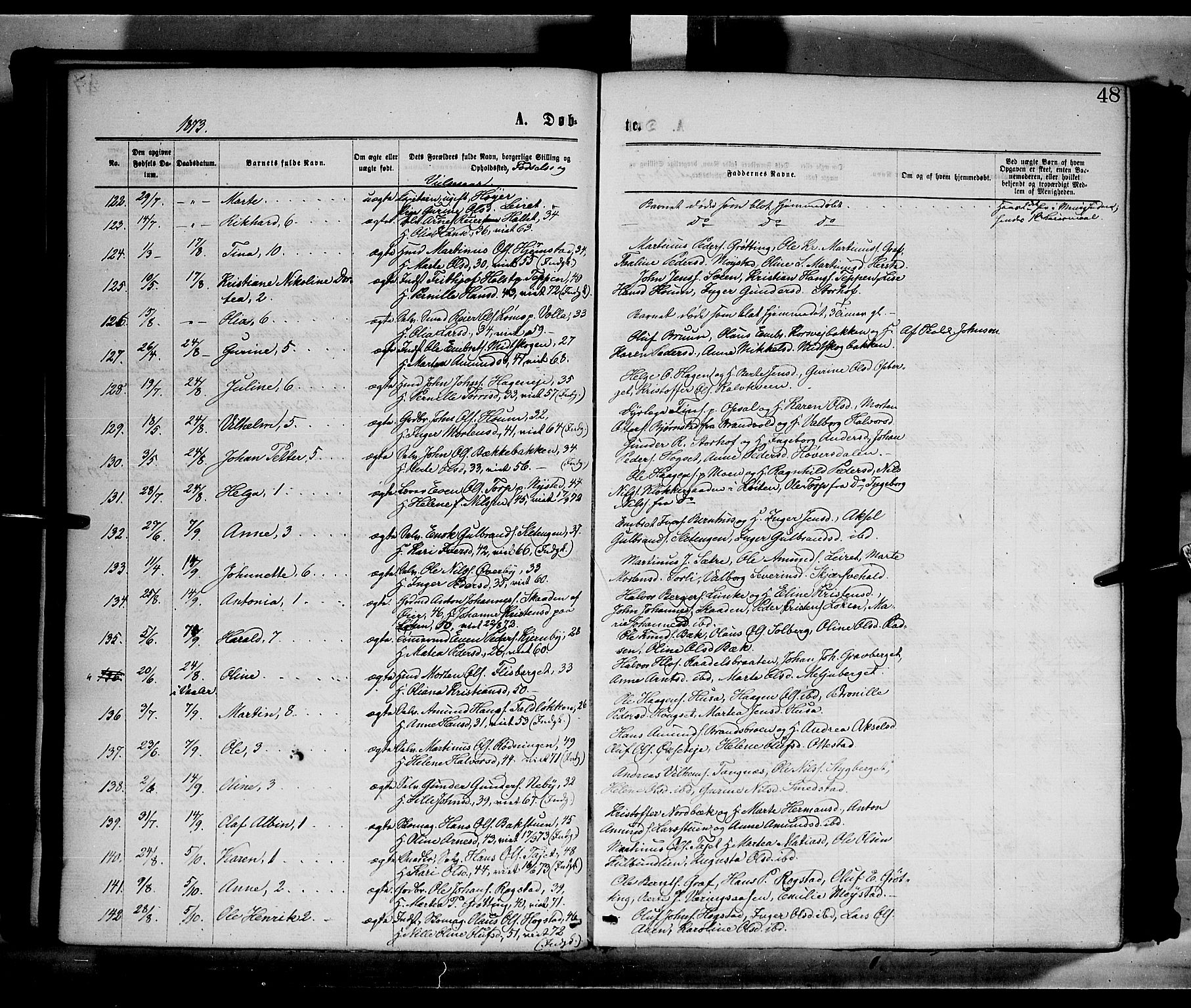 Elverum prestekontor, AV/SAH-PREST-044/H/Ha/Haa/L0011: Parish register (official) no. 11, 1869-1879, p. 48